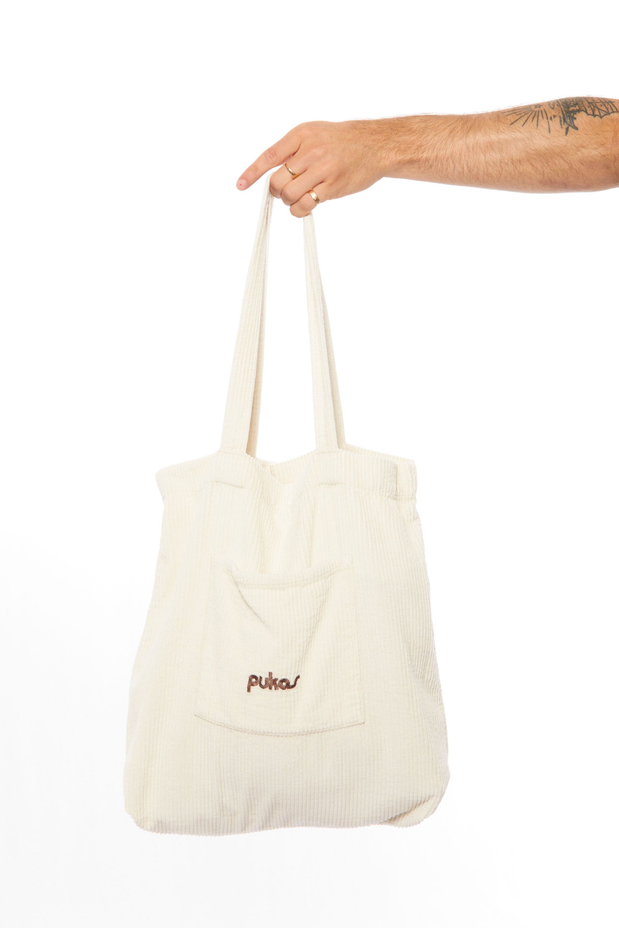 Happylifeshops Backpack Pukas Clothing 80s Corduroy Bag Beige