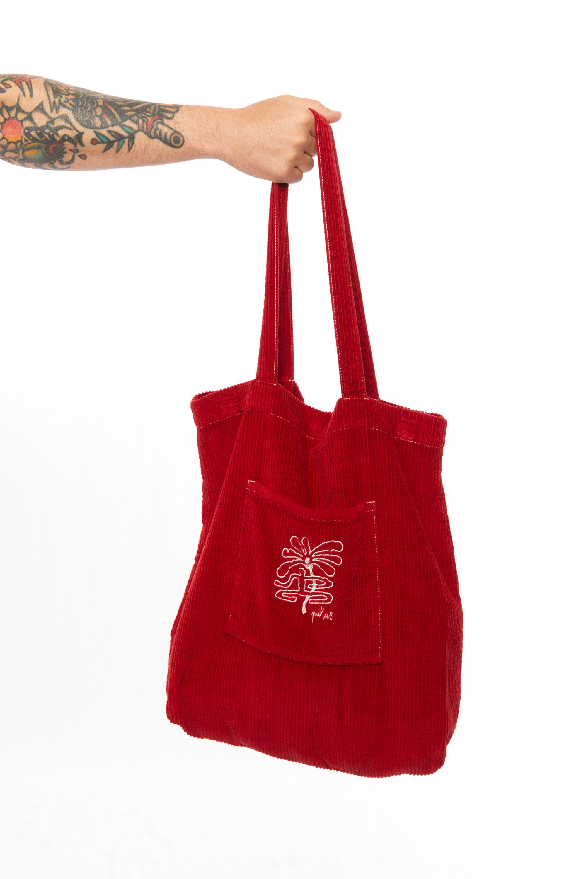 Happylifeshops Backpack Pukas Clothing 80s Corduroy Bag Red