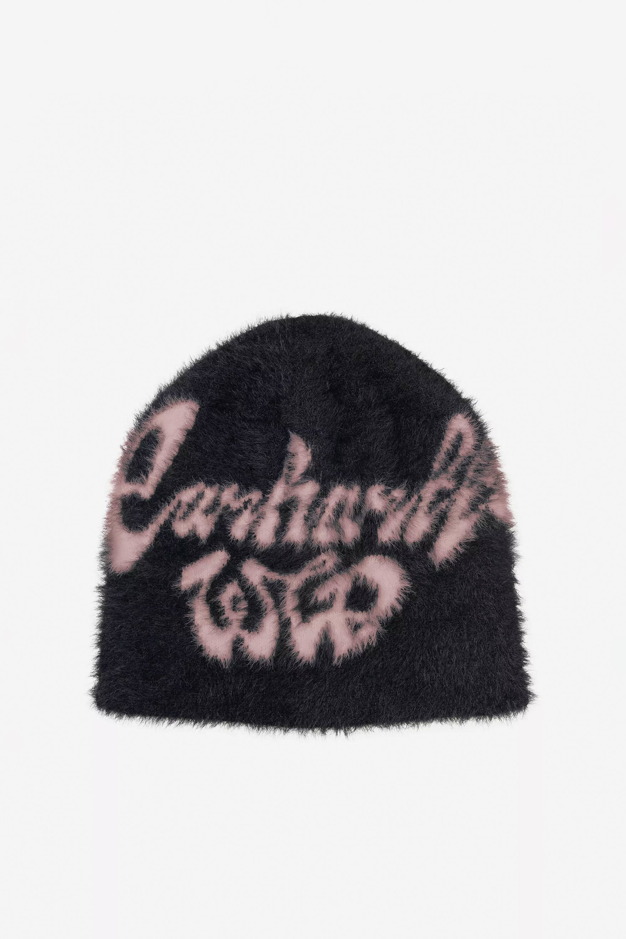 Happylifeshops Carhartt WIP black glassy pink knit beanie contrast graphic warm finish