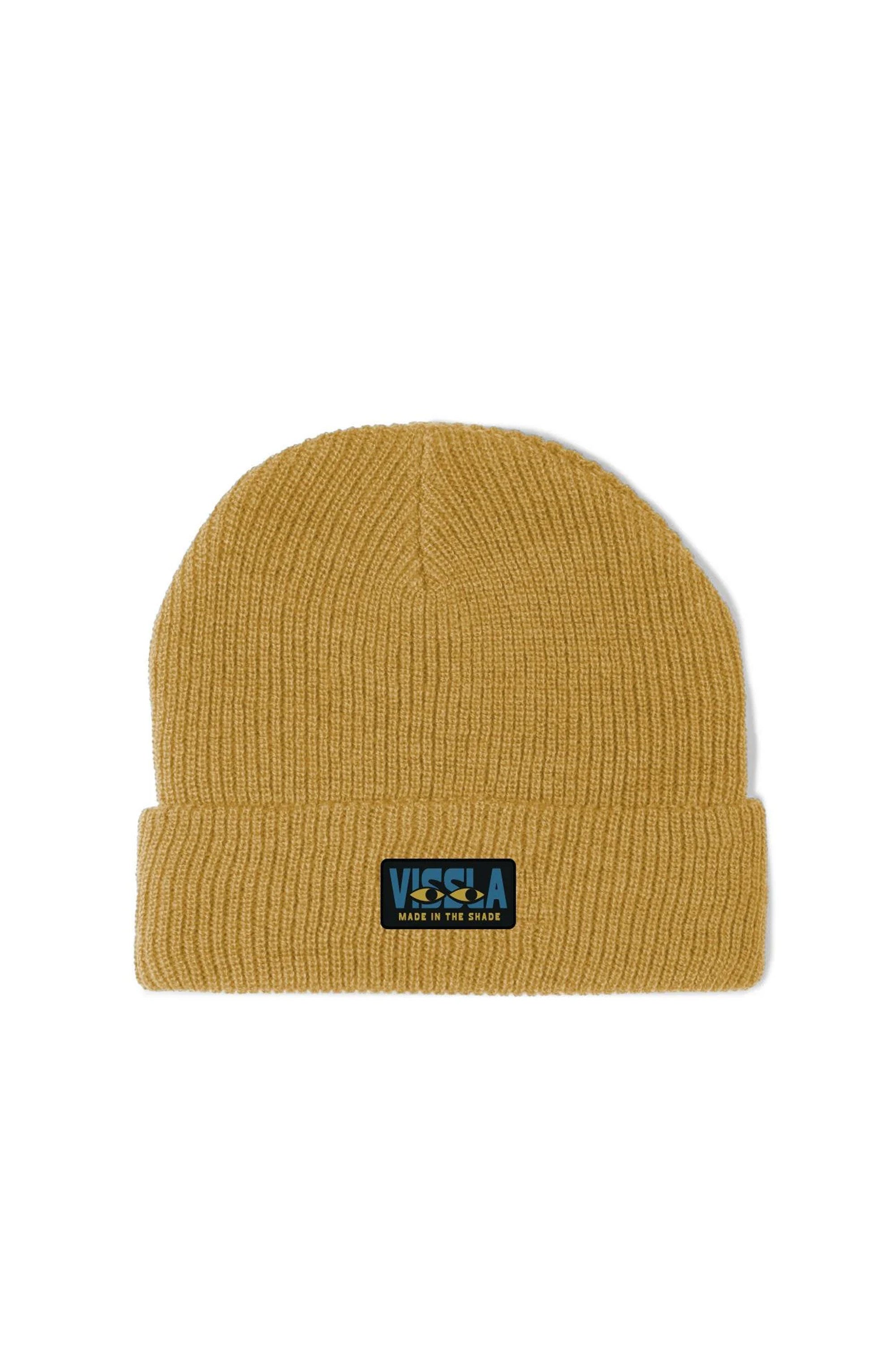 Vissla Happylifeshops Solid Sets Eco Beanie Golden Hour knit hat surf style