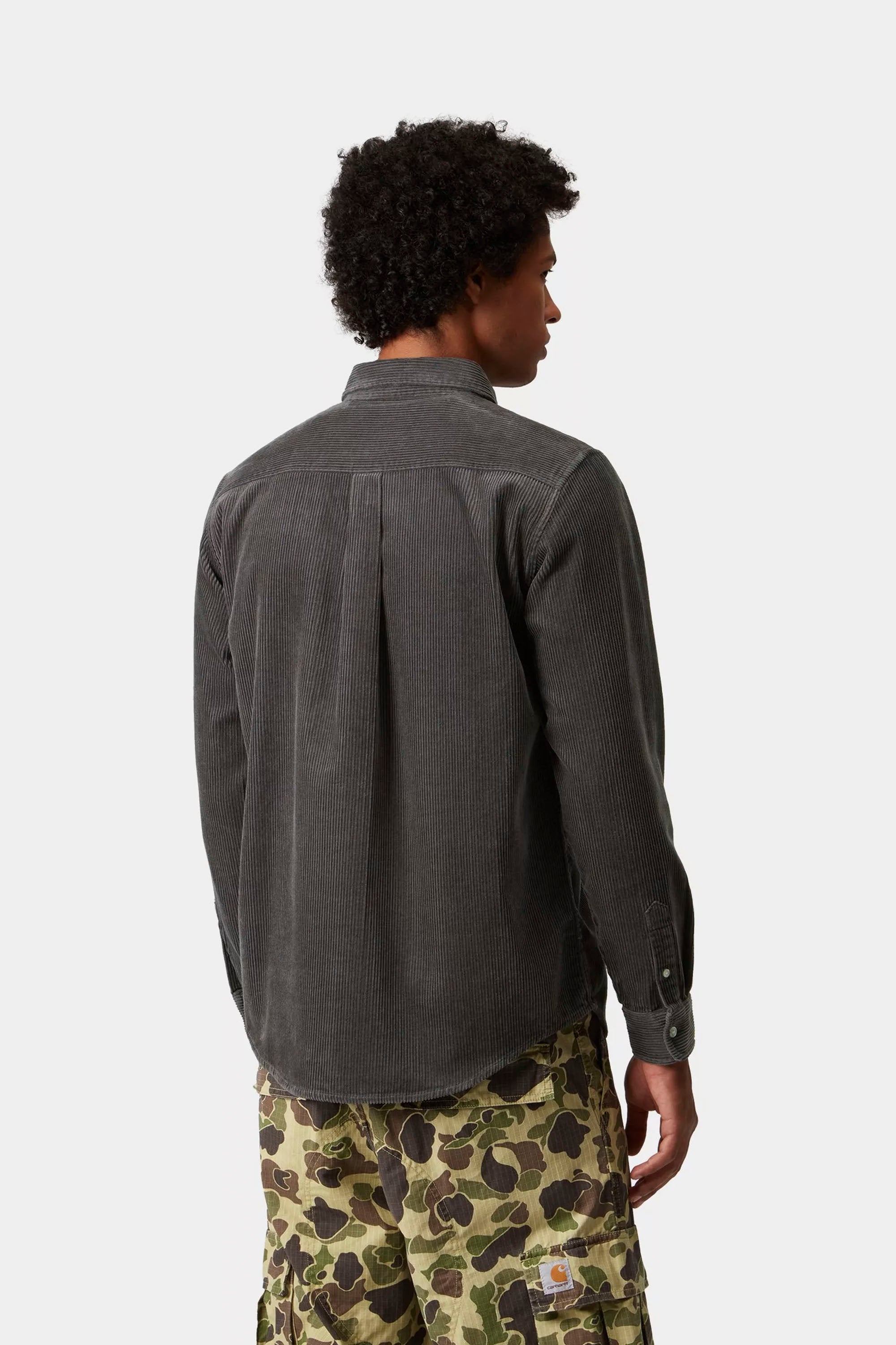 Happylifeshops Carhartt WIP L/S Madison Cord Shirt Graphite corduroy relaxed fit