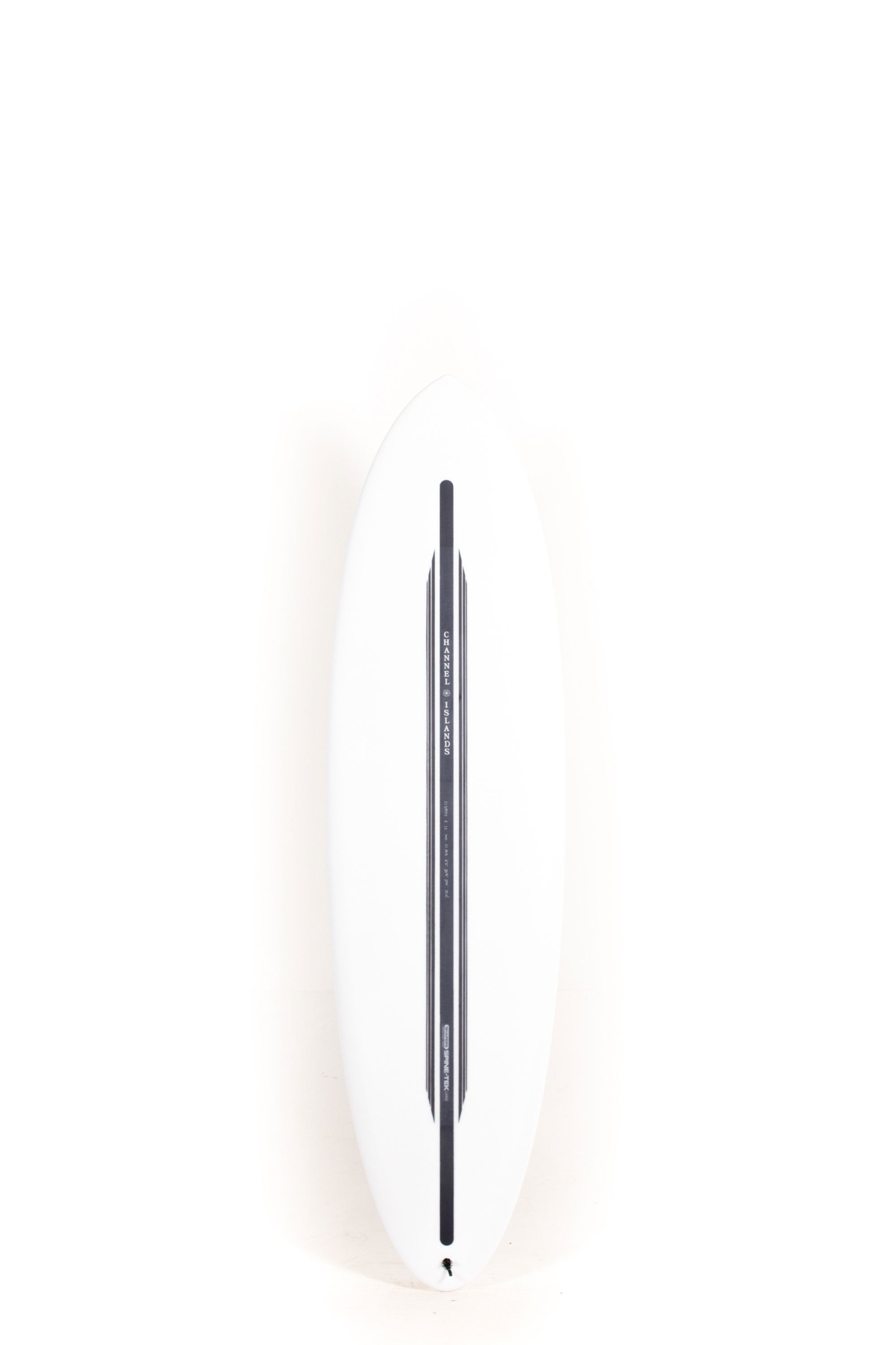 White Channel Islands CI MID Surfboard with black carbon strip in the middle size 6'6" at Happylifeshops