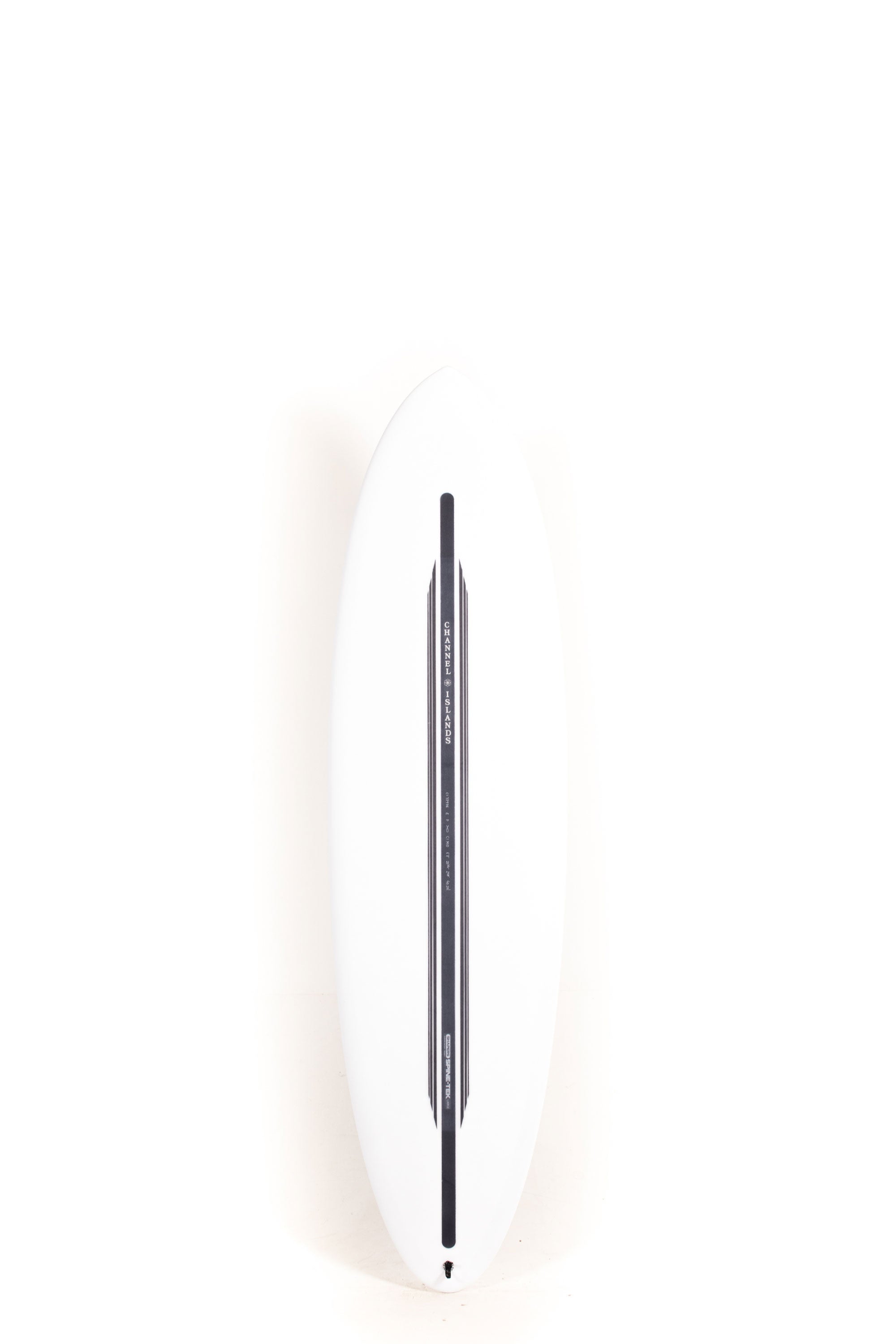 White Channel Islands CI MID surfboard with black carbon strip in the middle size 6'8" at Happylifeshops