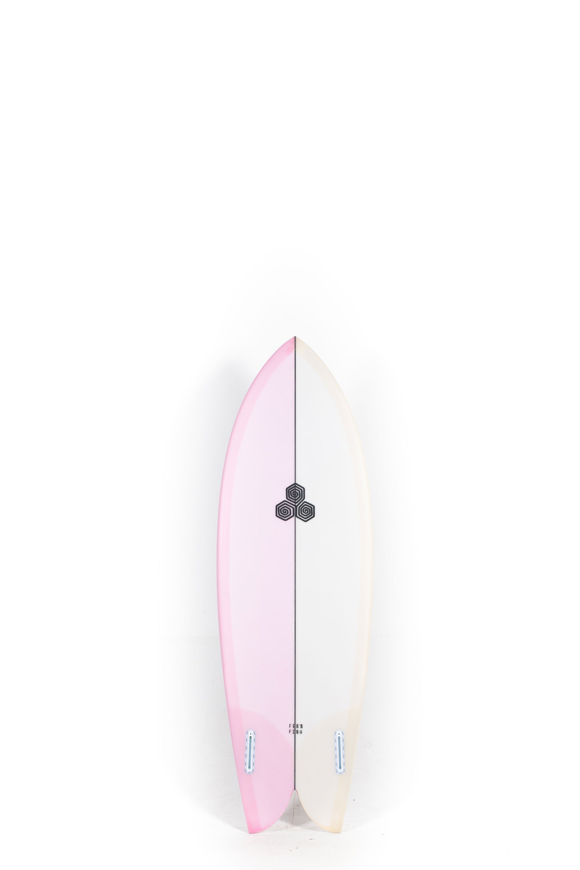 Beige and Pink Channel Islands Feb's Fish Surfboard size 5'5" at Happylifeshops - 2