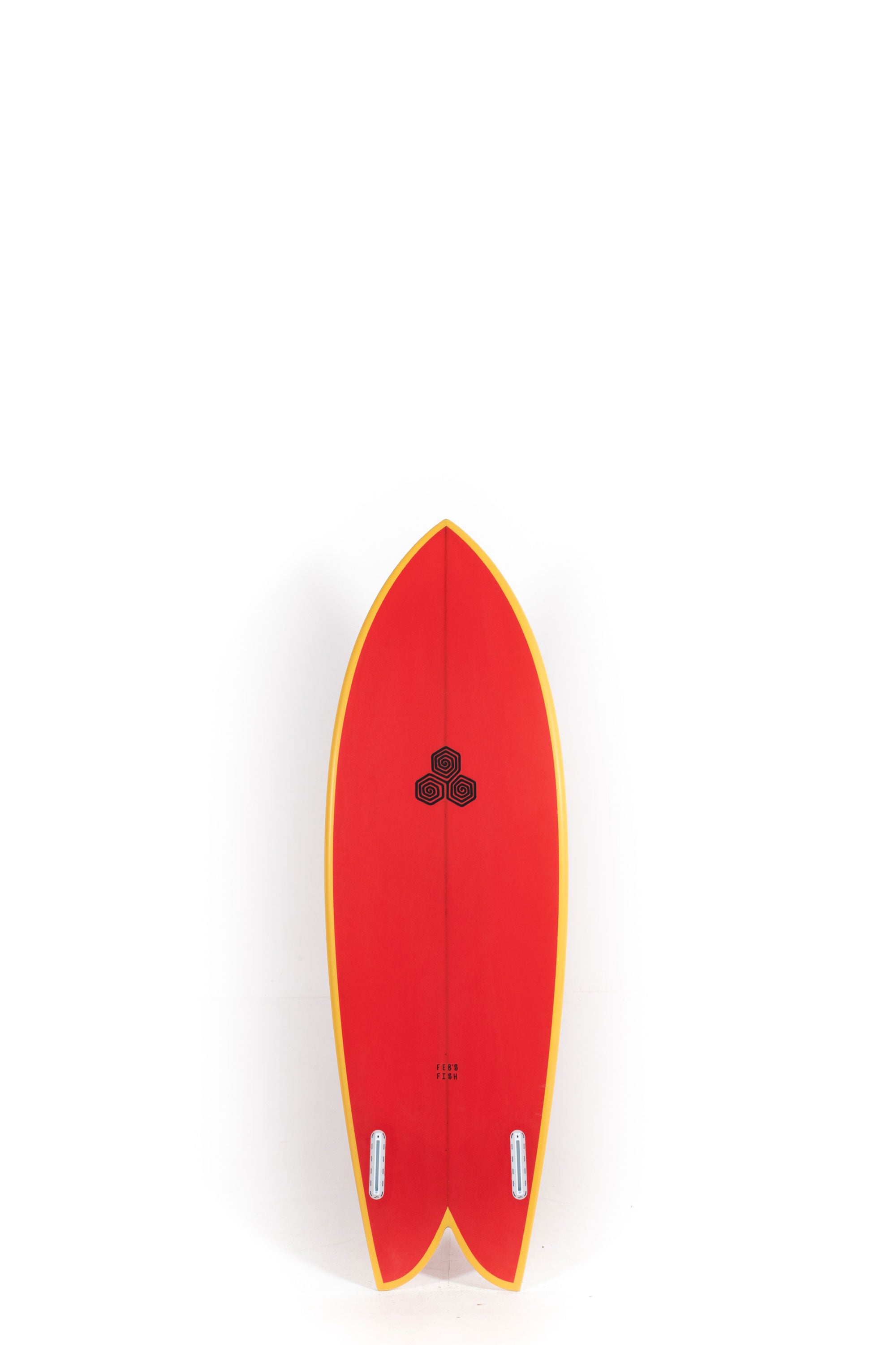 Red and Yellow Channel Islands Feb's Fish Surfboard size 5'5" at Happylifeshops - 2