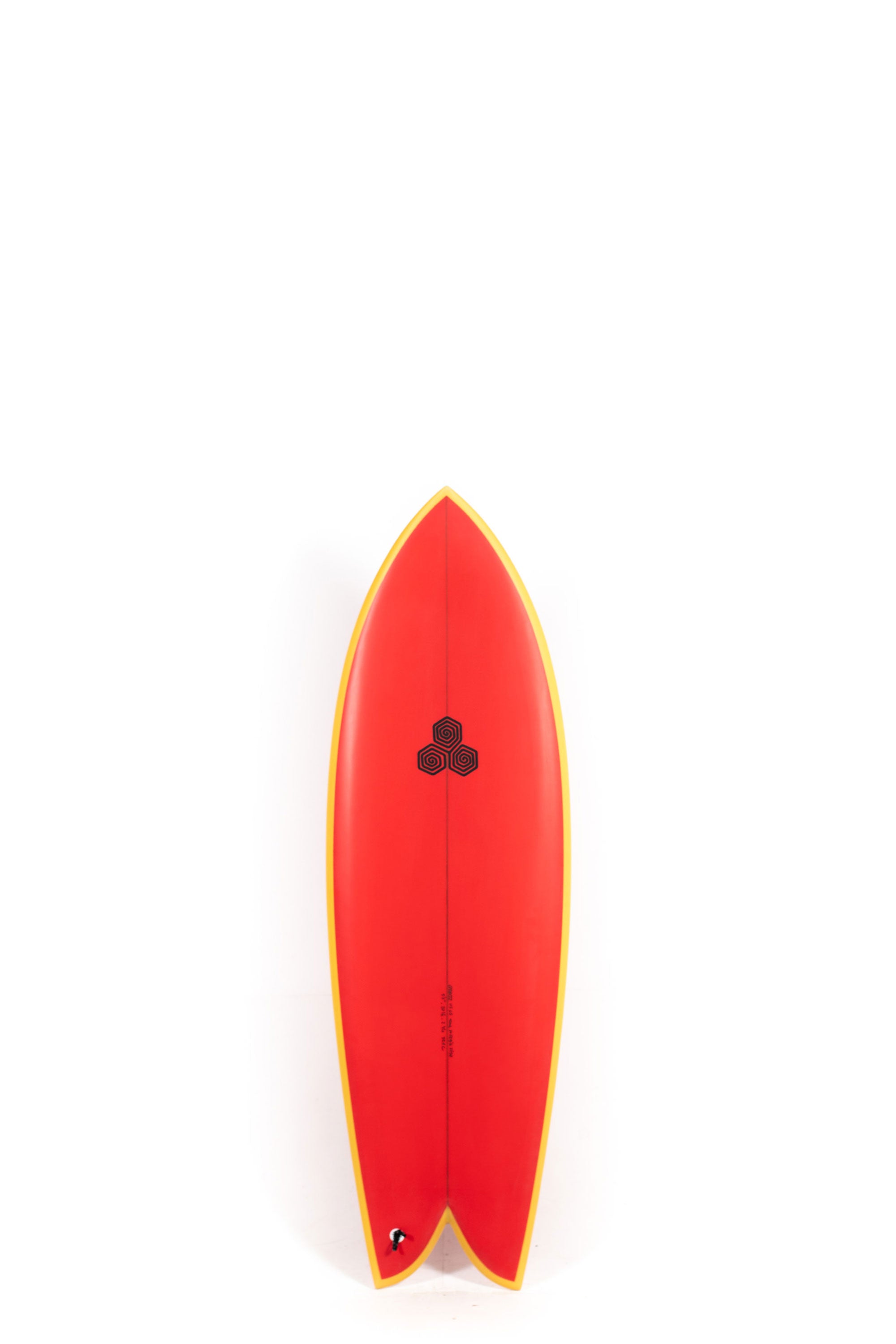 Red and Yellow Channel Islands Feb's Fish Surfboards size 5'7" at Happylifeshops