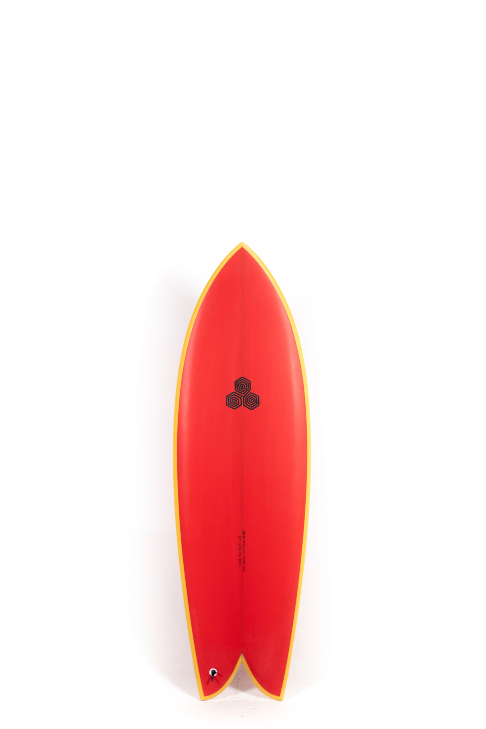 Red and yellow Channel Islands Feb's Fish Surfboard size 5'9" at Happylifeshops