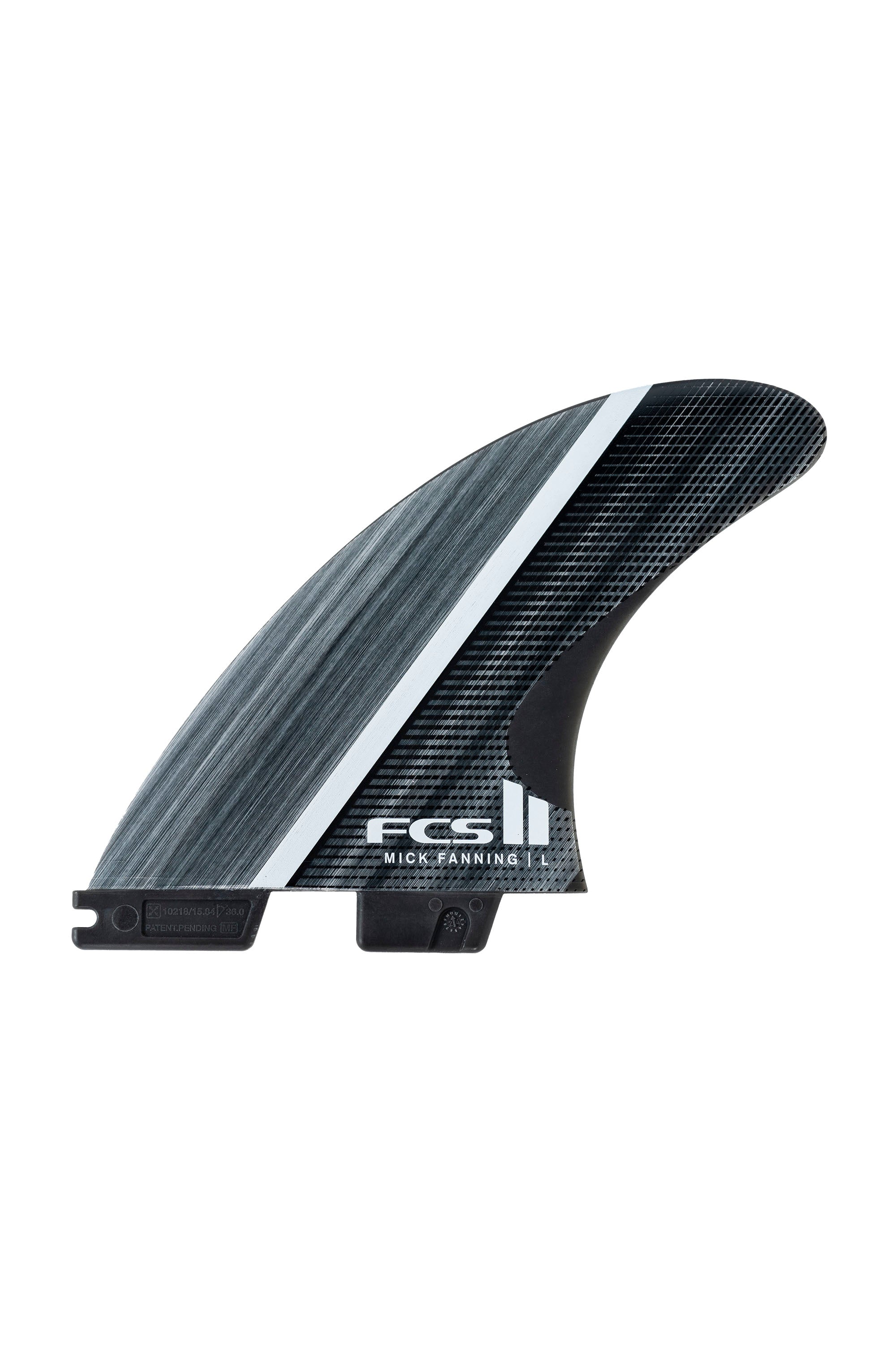 High-performance surf fins FCS II Mick Fanning Glass Fibre Fusion – tri fin set for shortboards