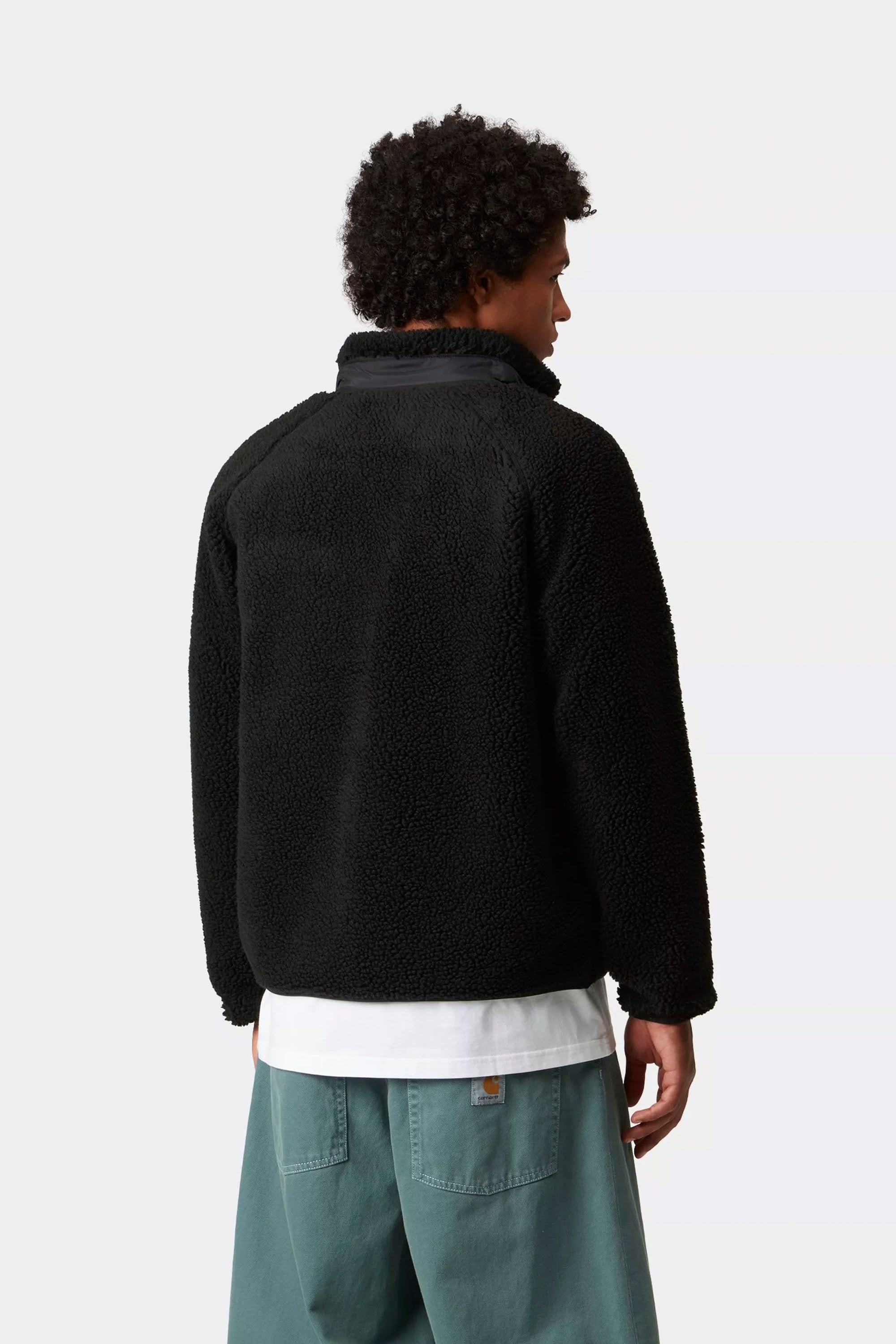 Happylifeshops Carhartt WIP Prentis Liner Black black fleece jacket zip pocket