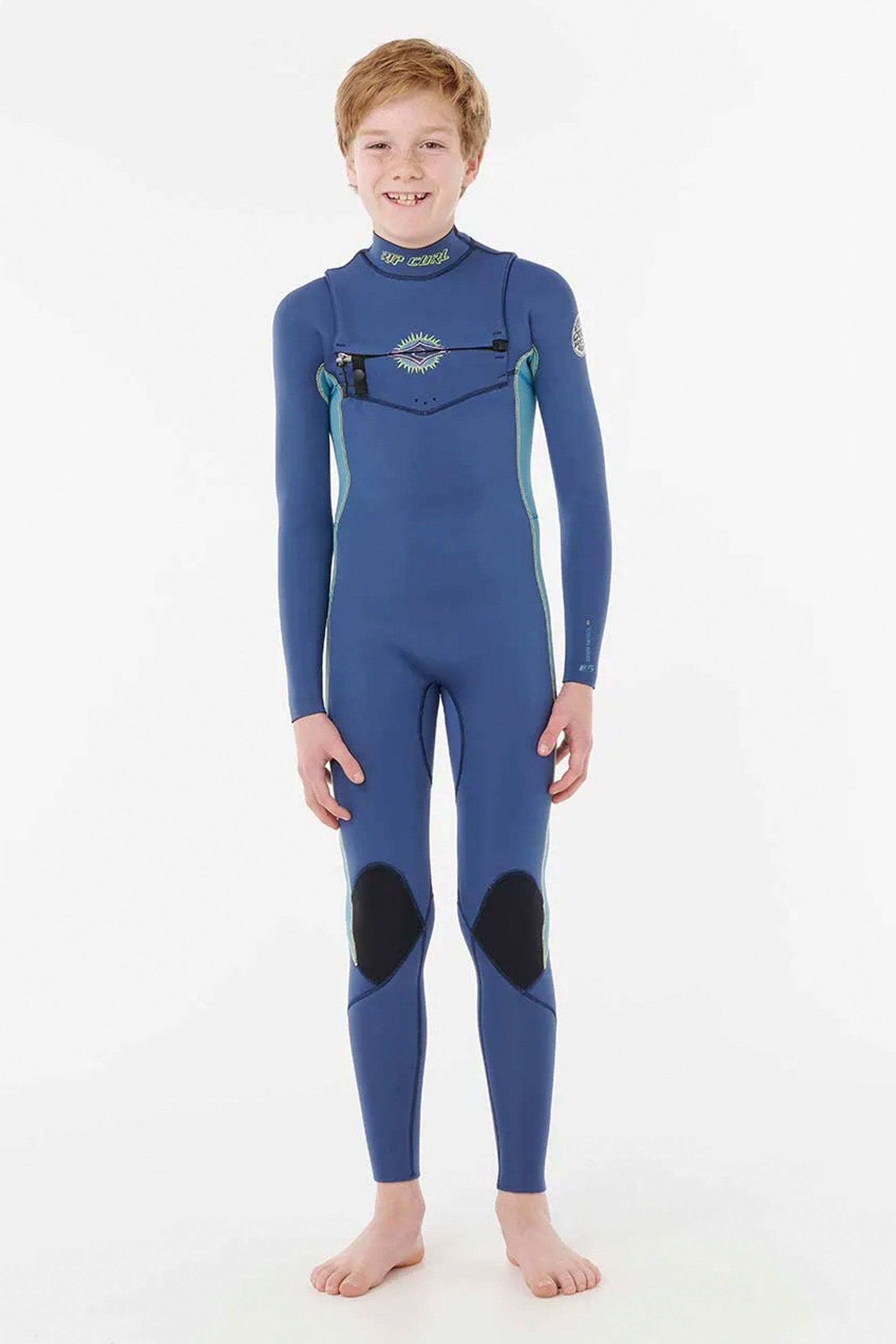 Happylifeshops Junior Wetsuit Ripcurl Dawn Patrol 4/3mm Chest Zip Light Navy