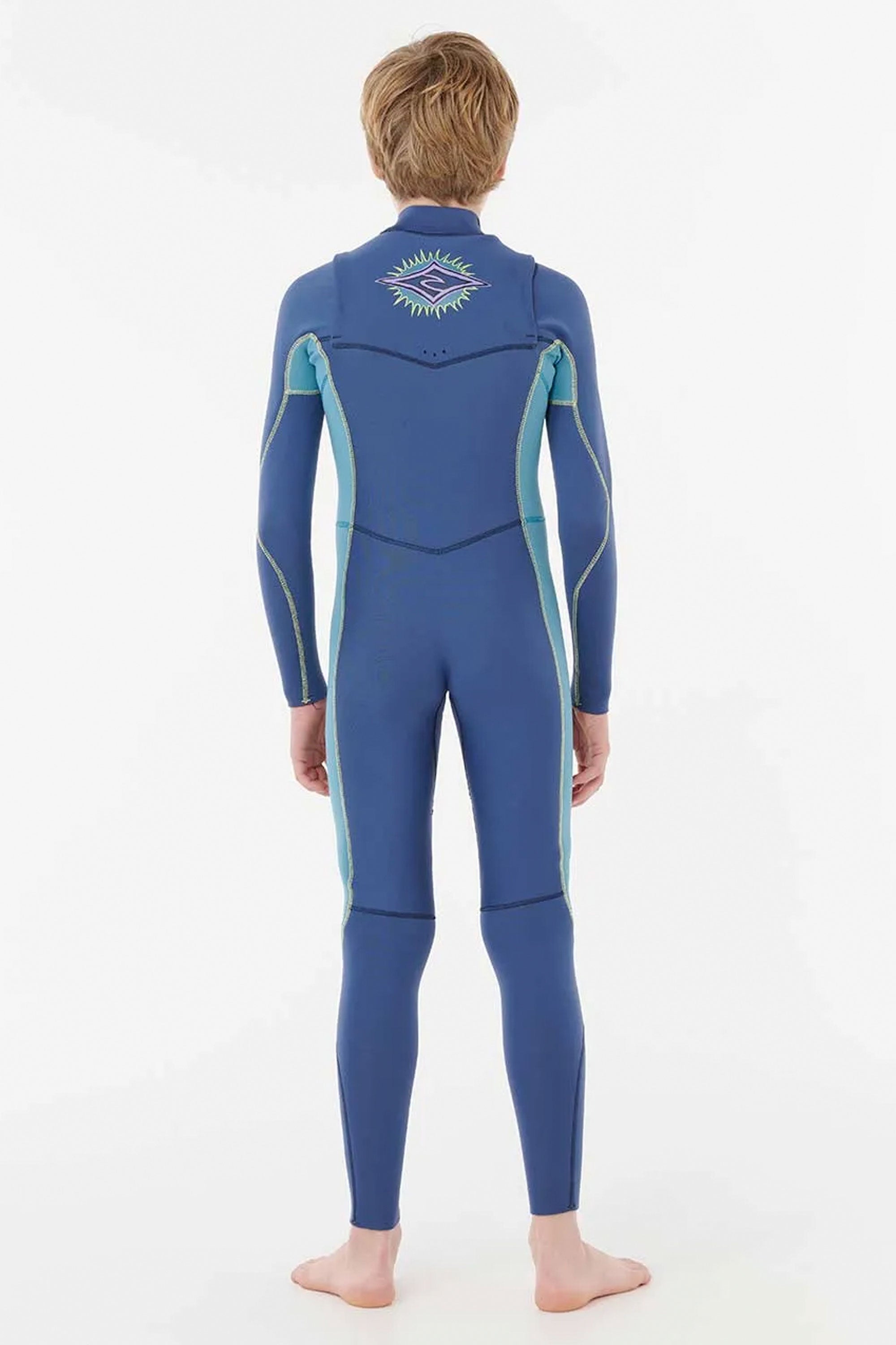 Happylifeshops Junior Wetsuit Ripcurl Dawn Patrol 4/3mm Chest Zip Light Navy