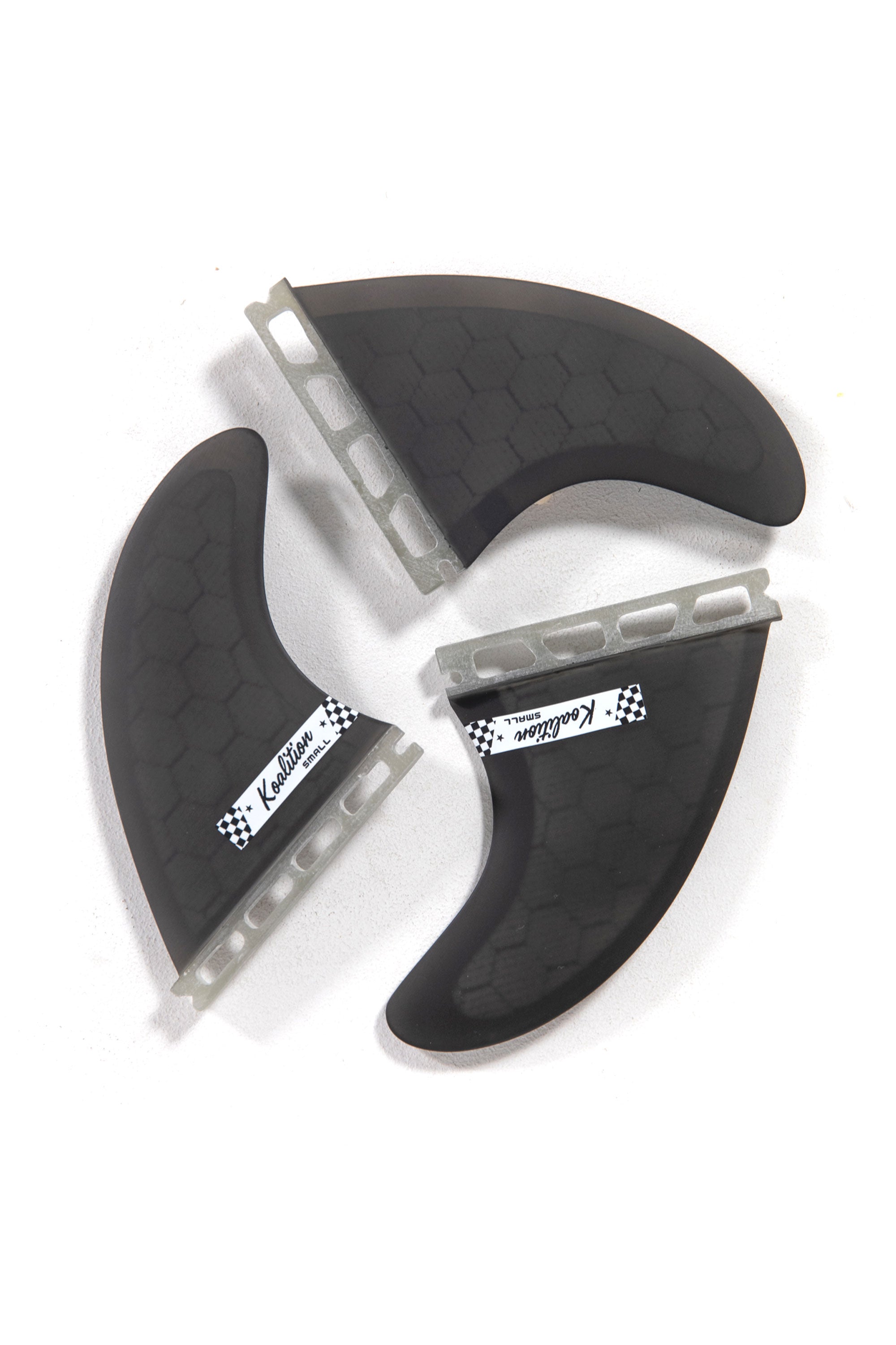 Pukas-Surf-Shop-Koalition-Fins-the-base-clear-s-smoke-3-fins