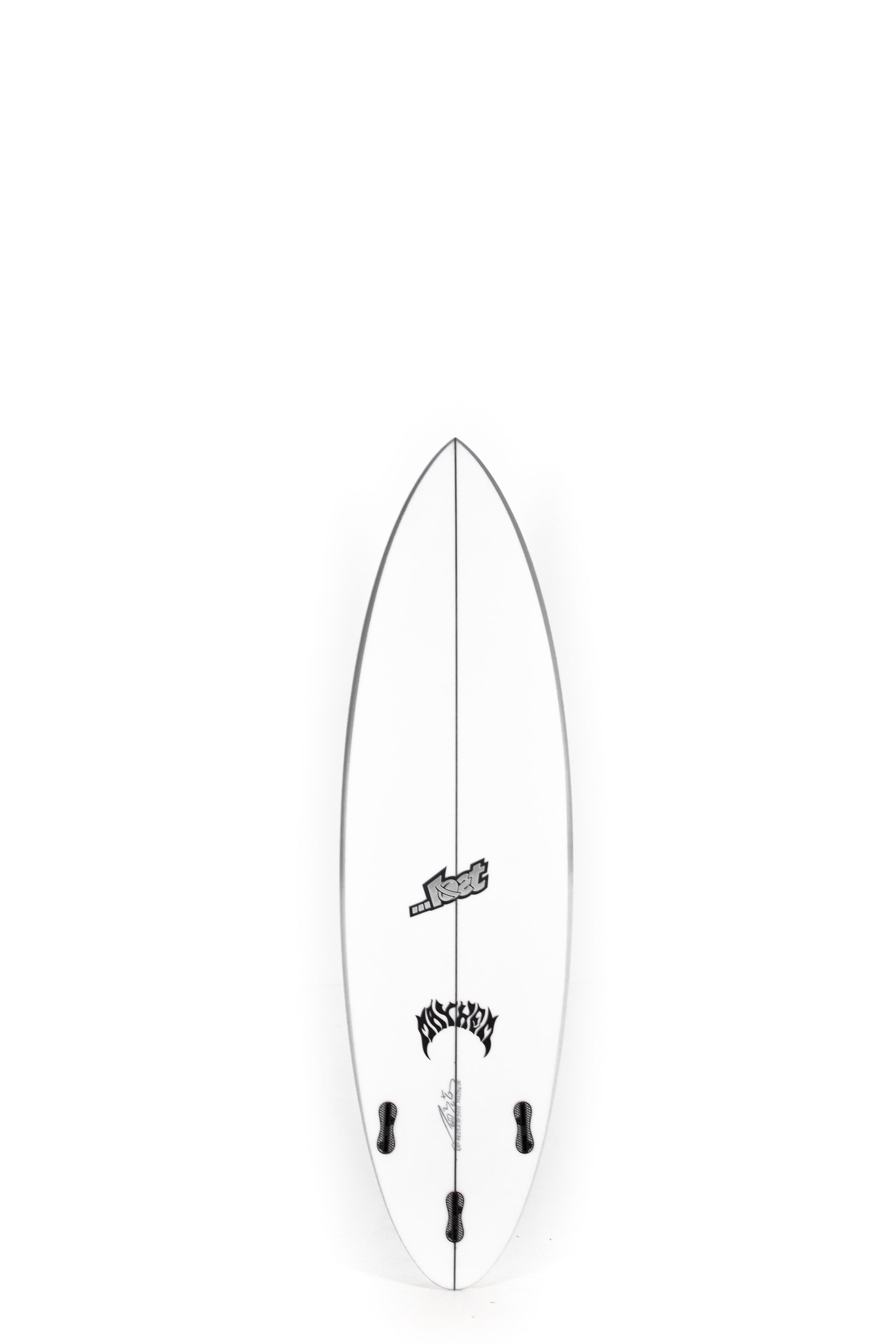 White Lost surfboard Sabo taj with grey rails size 6'0" at Happylifeshops - 2