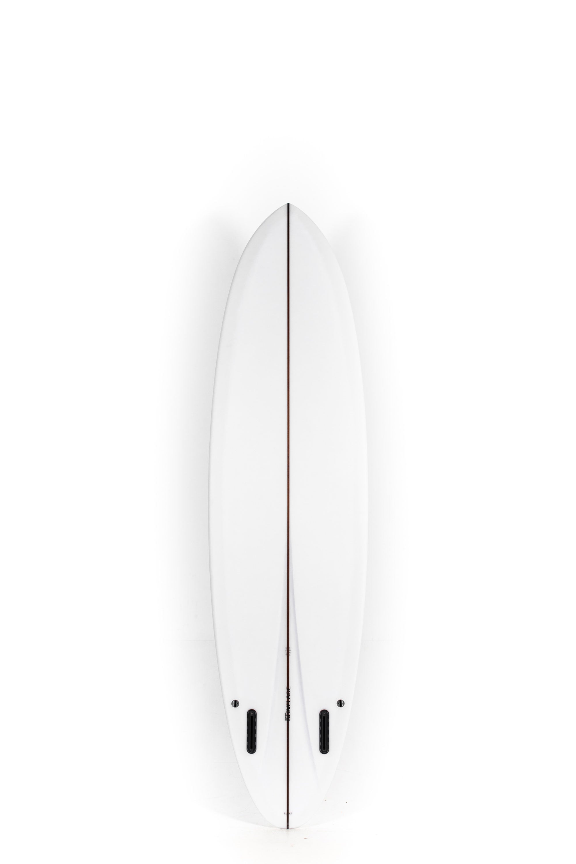 White Lovemachine FM Surfboard with blue logo size 7'0" at Happylifeshops-1