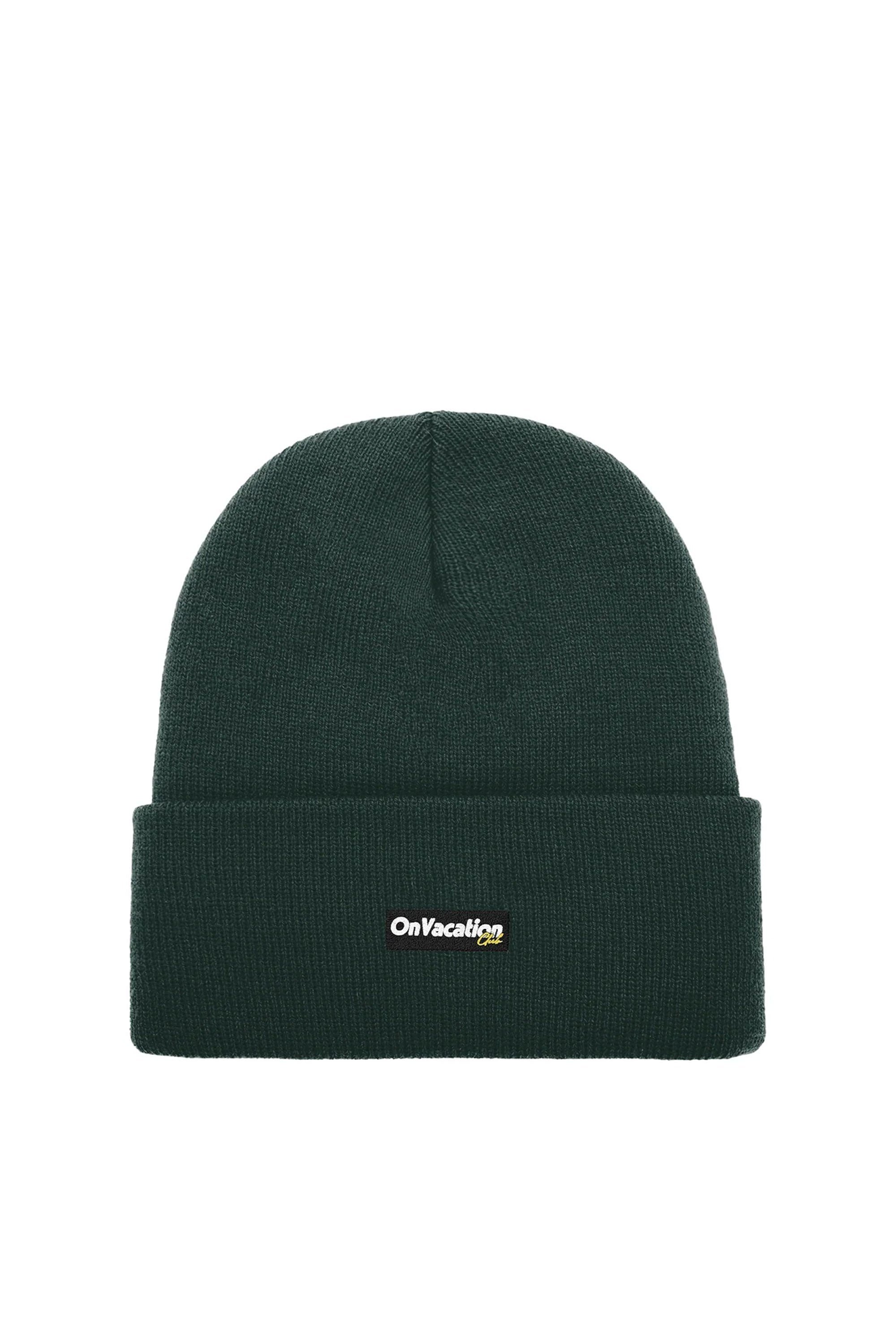 Pukas-Surf-Shop-Man-Beanie-On-Vacation-Members-Club-Beanie-Dark-Green-1