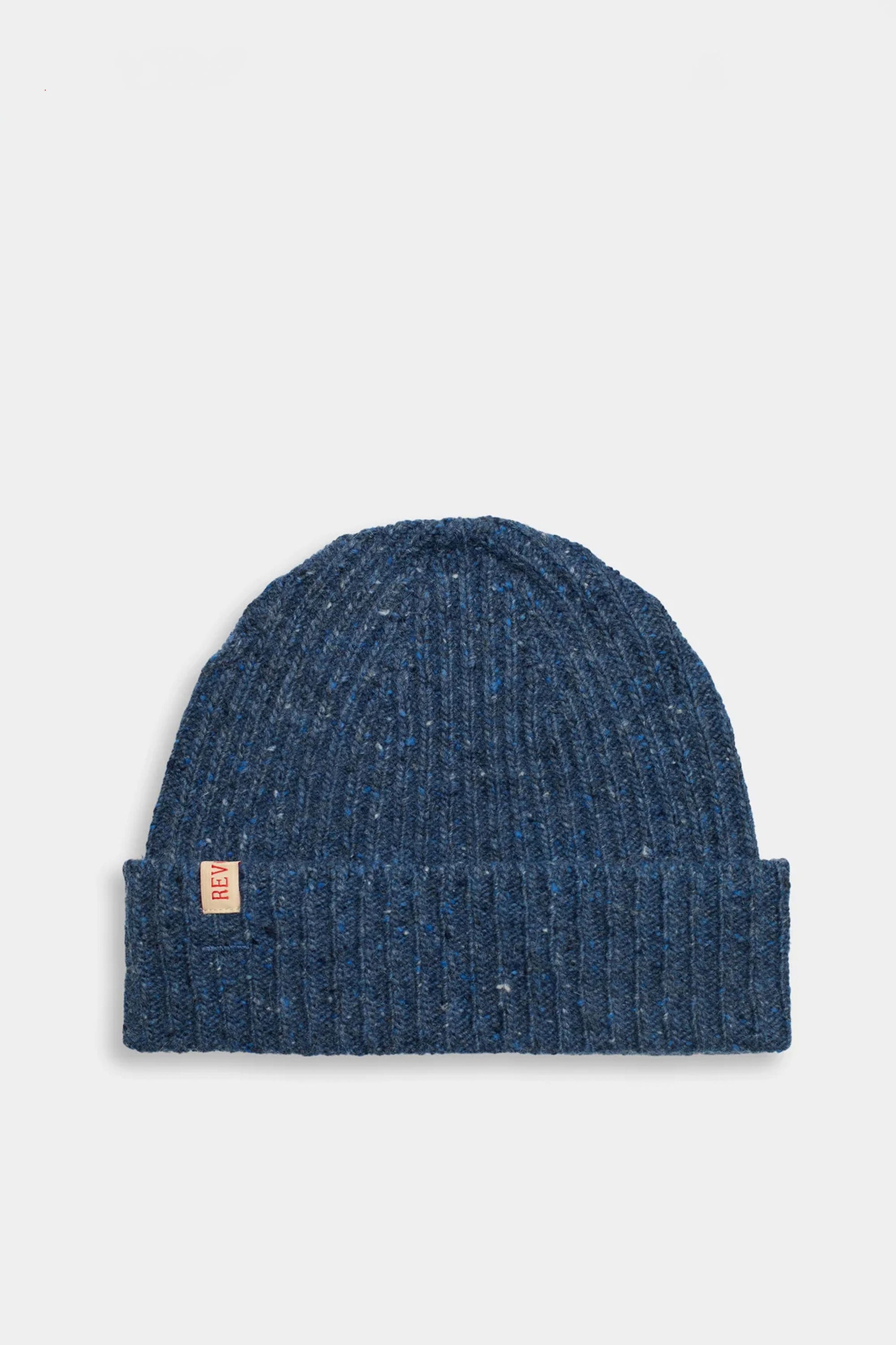 Blue knit Revolution beanie with a brand tag Happylifeshops