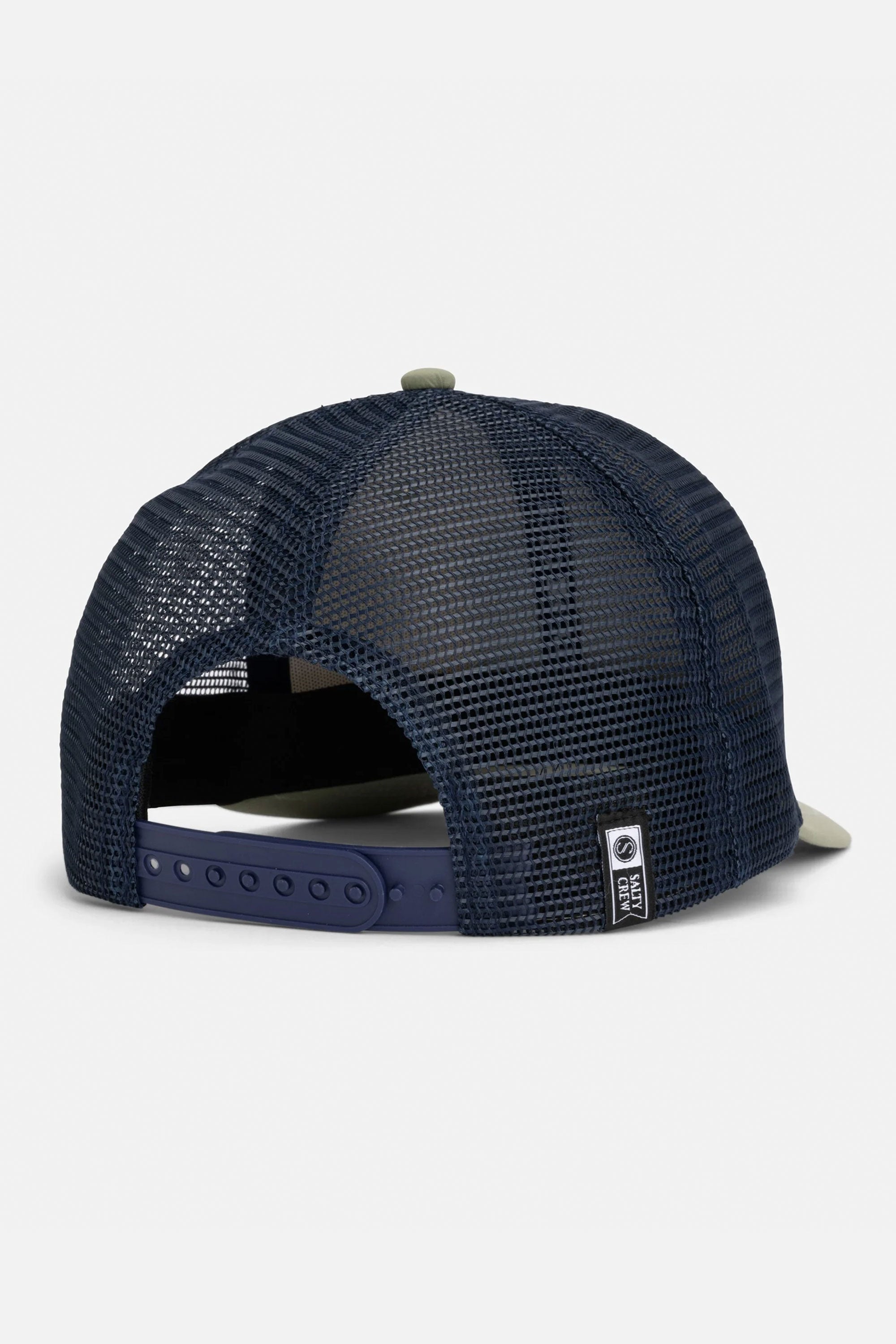 Happylifeshops Salty Crew mesh snapback cap in oil green & blue
