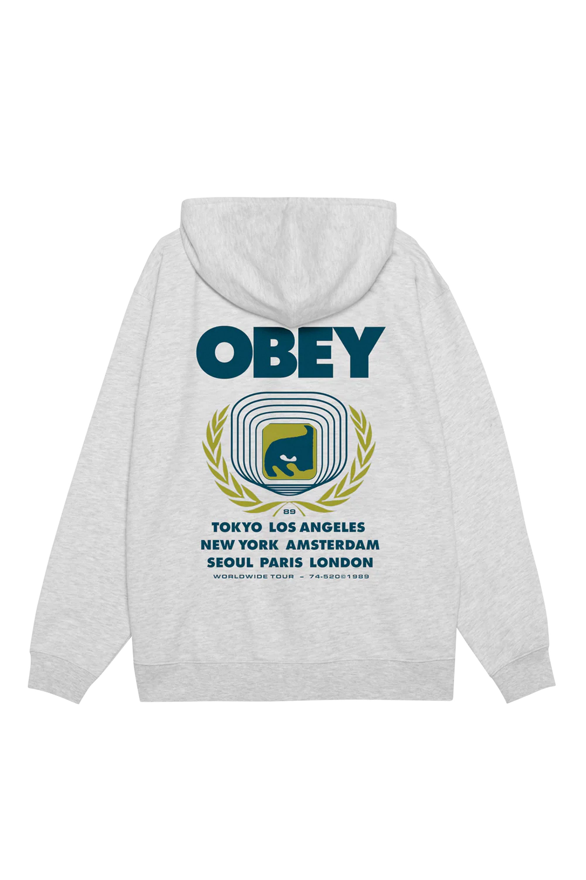 Happylifeshops OBEY Icon Eye Wreath Pullover Hood in HEATHER GREY