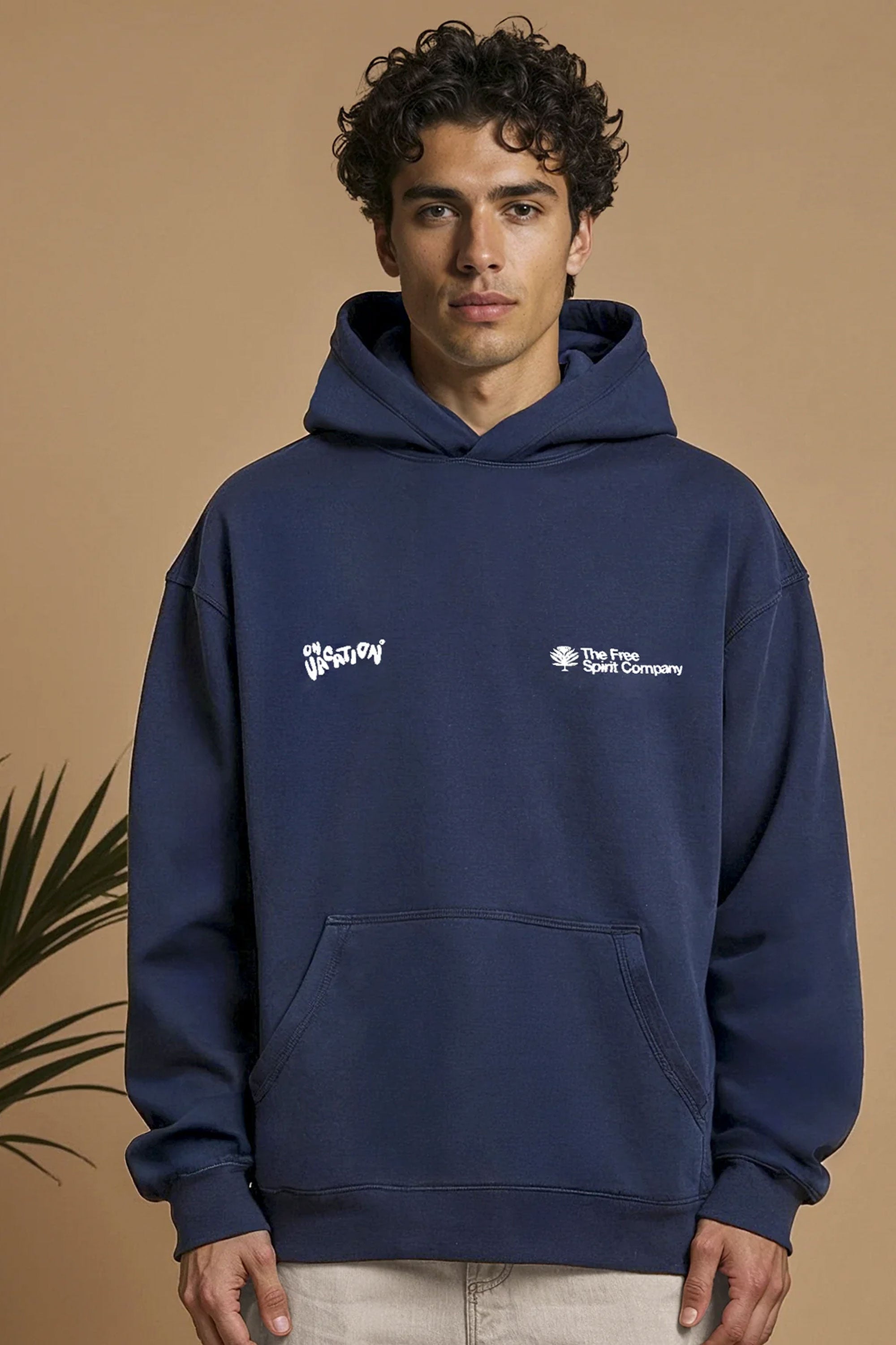 Pukas-Surf-Shop-Man-Hoodie-On-Vacation-Positive-Energy-Hoodie-Navy-2