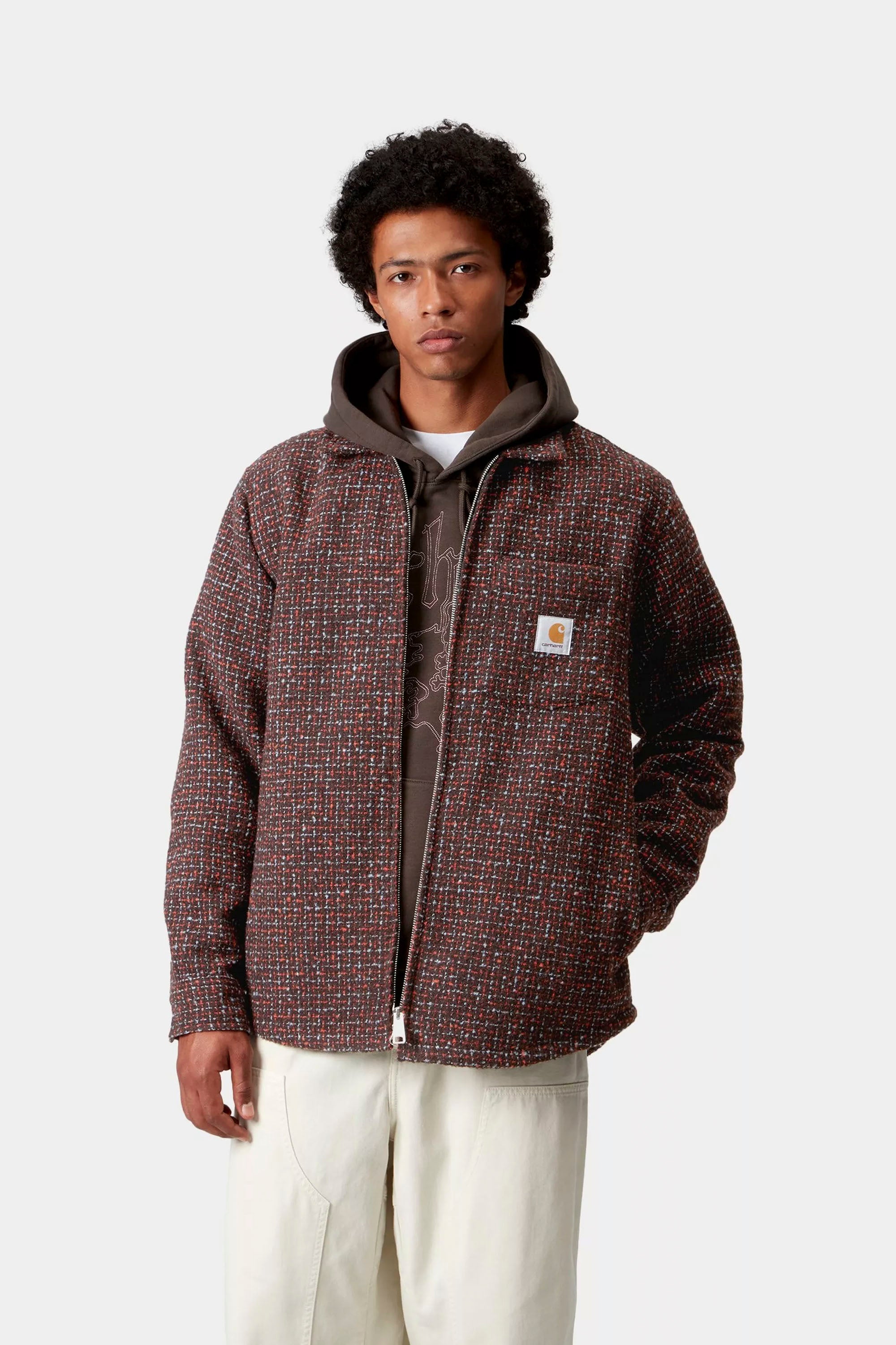 Happylifeshops Carhartt WIP Bellamy Check Shirt-Jacket Tobacco relaxed fit workwear inspired