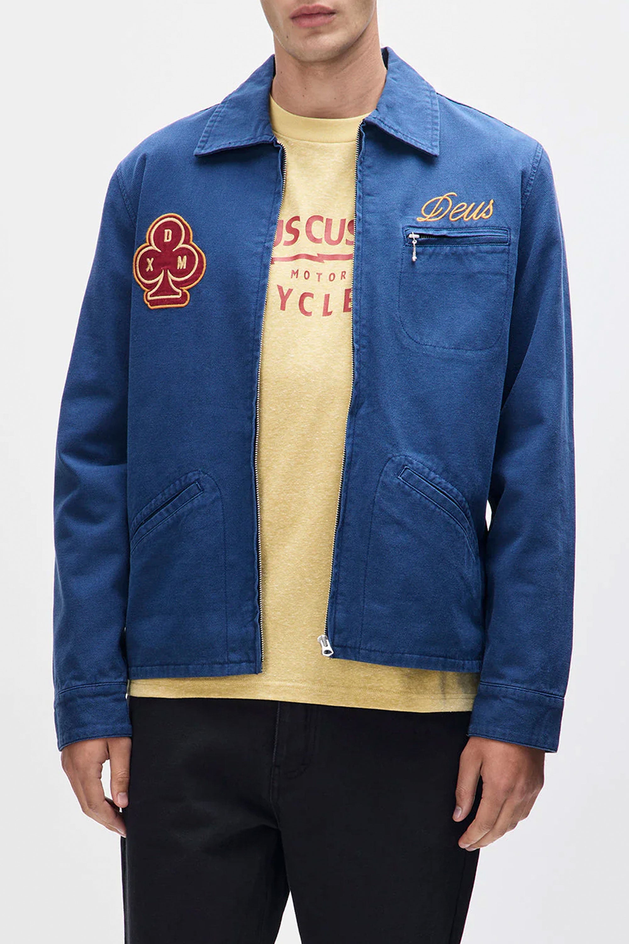 Happylifeshops Man Jacket Deus Basto Club Navy