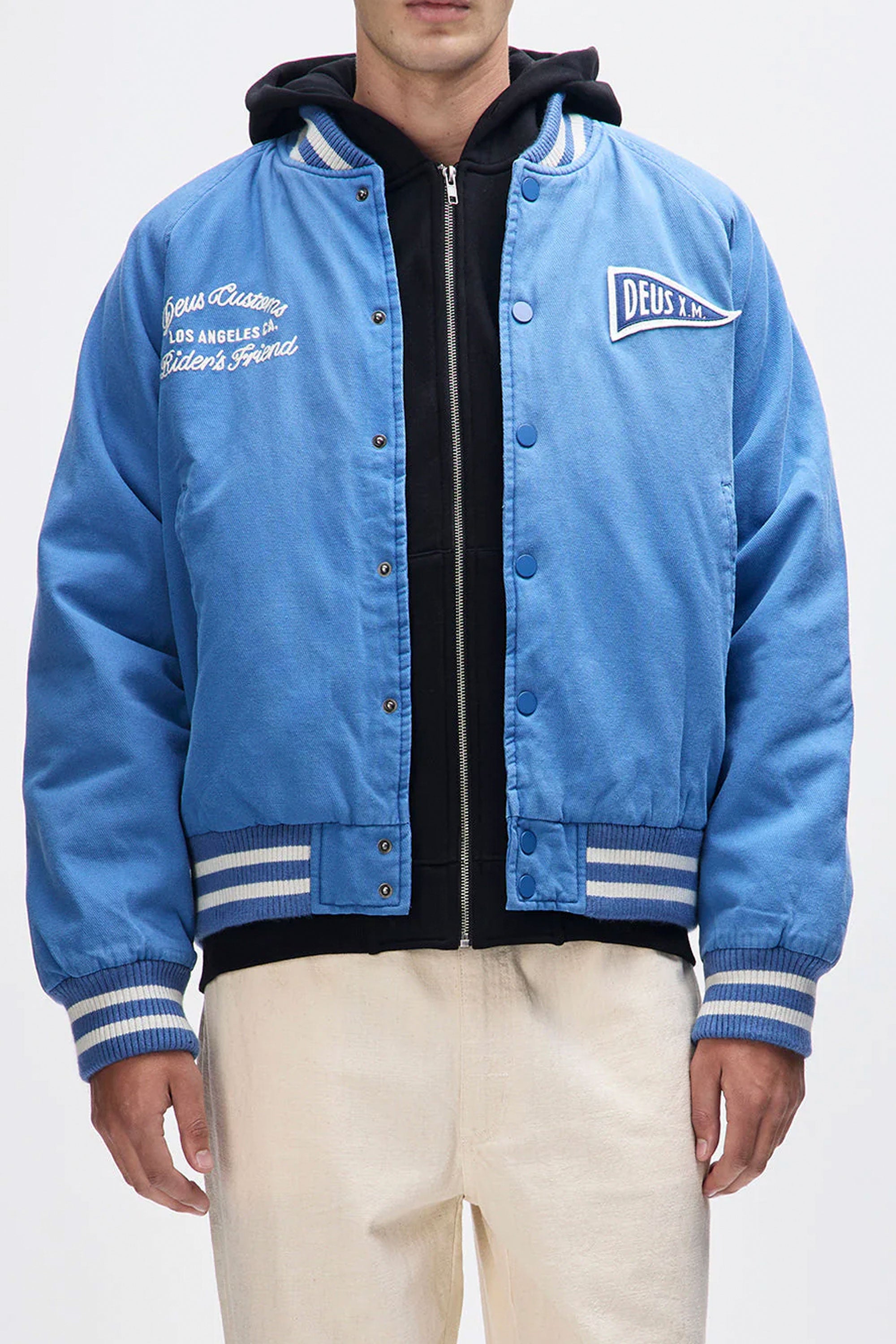 Happylifeshops Man Jacket Deus Stadium Classic Blue