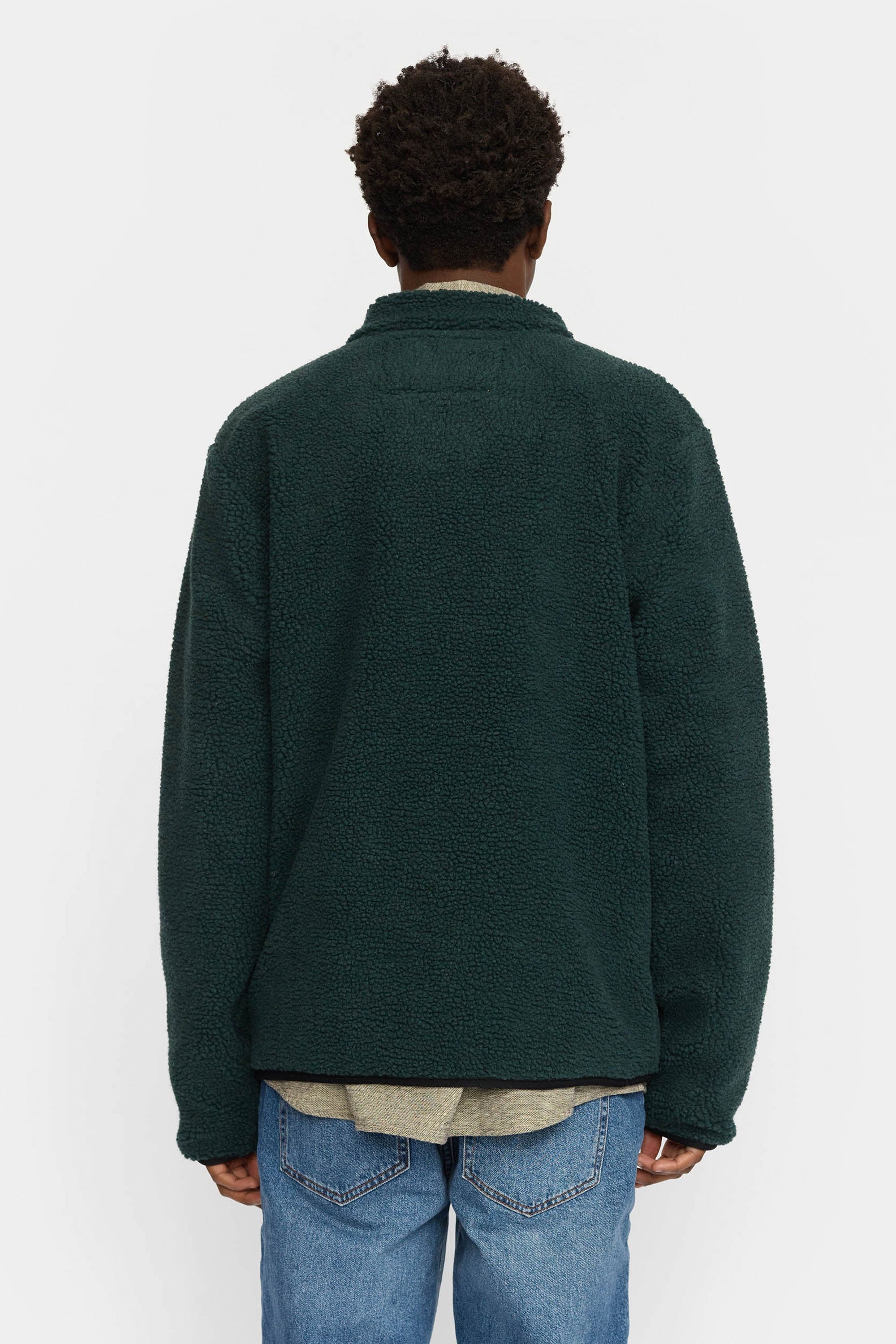 Revolution dark green jacket with a brown patch Happylifeshops