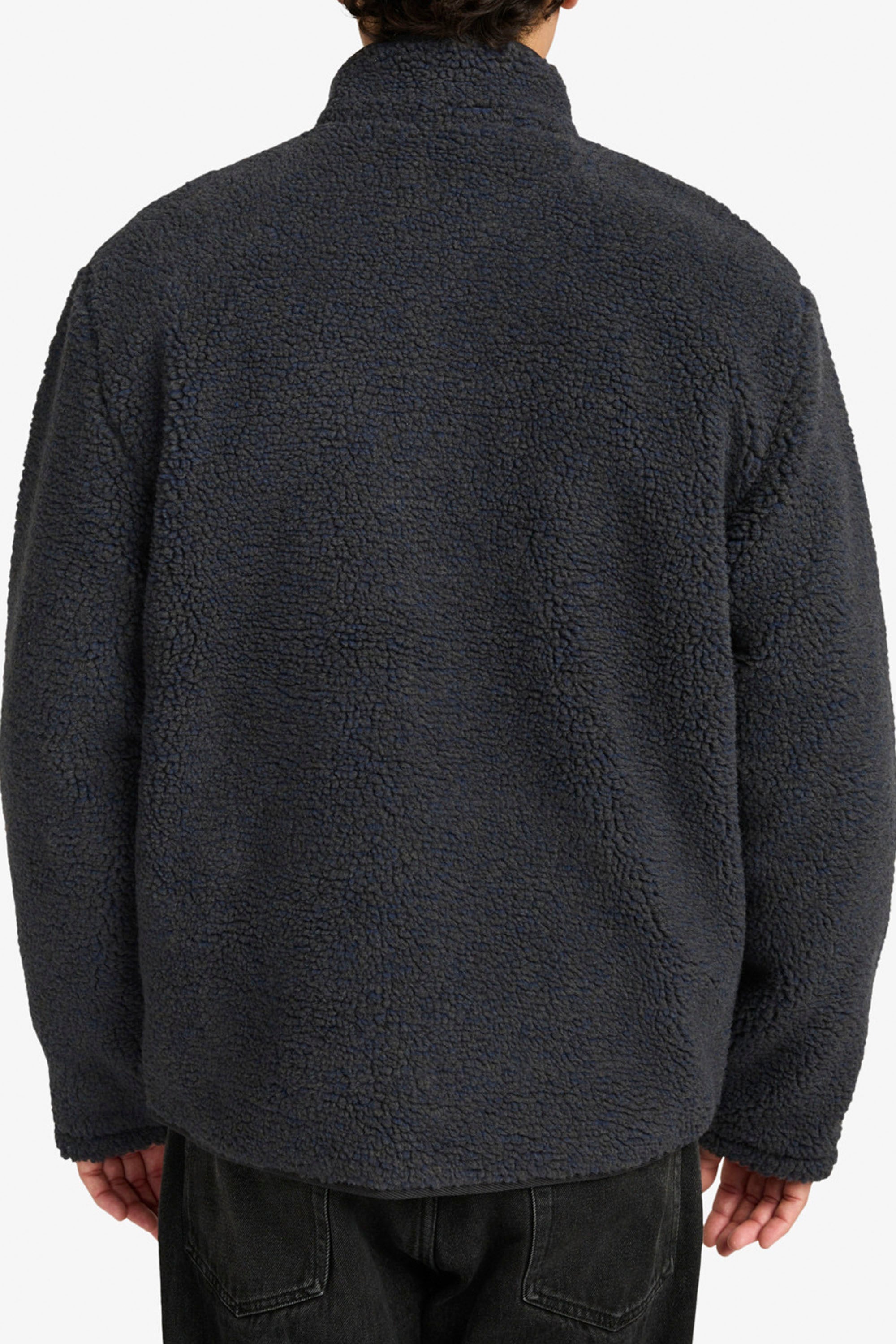 Happylifeshops RVCA Westwood Snap fleece jacket color block button-up soft texture