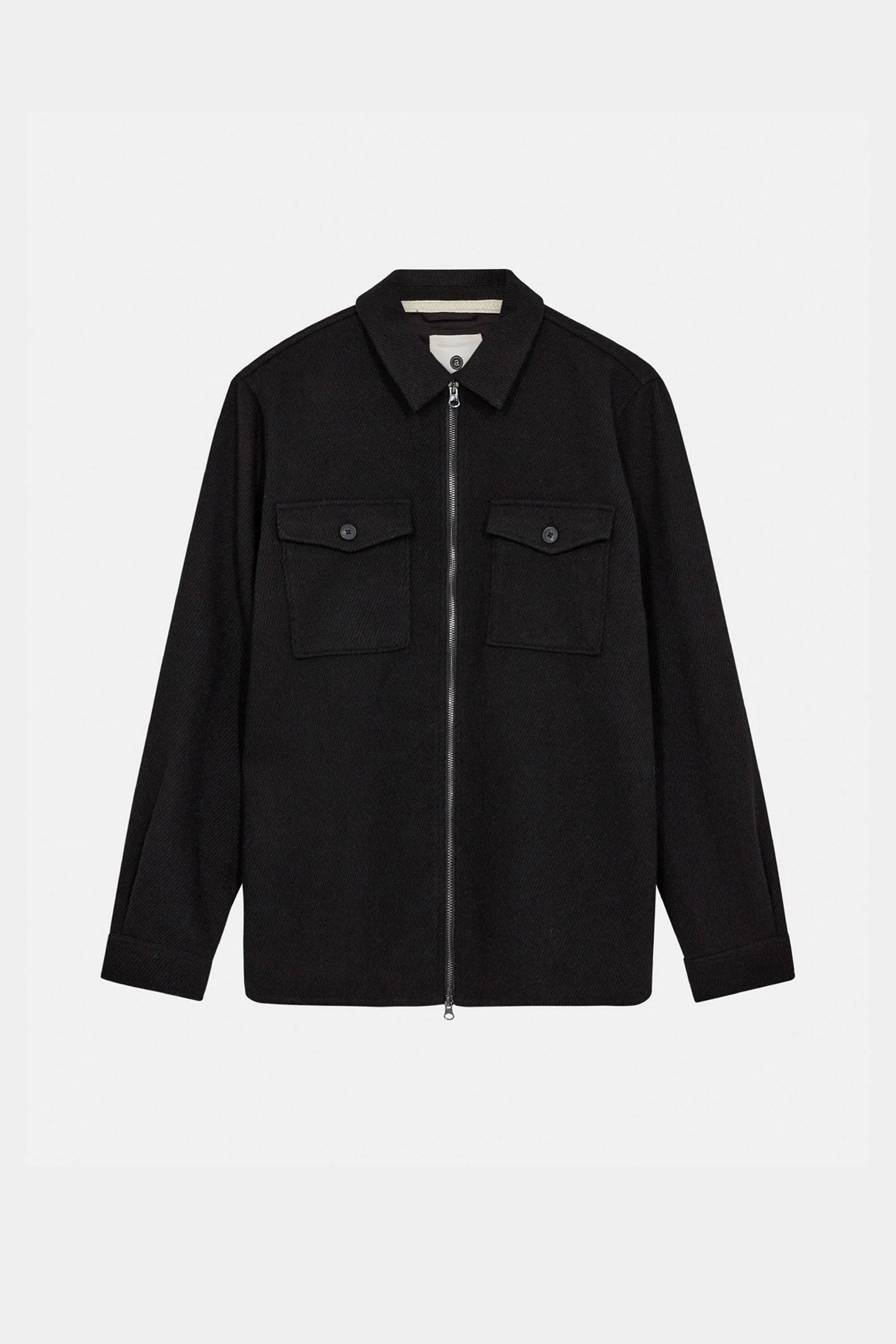 Pukas-Surf-Shop-Man-Overshirt-Anerkjendt-Akhanky-Heavy-Twill-Overshirt-Caviar-1