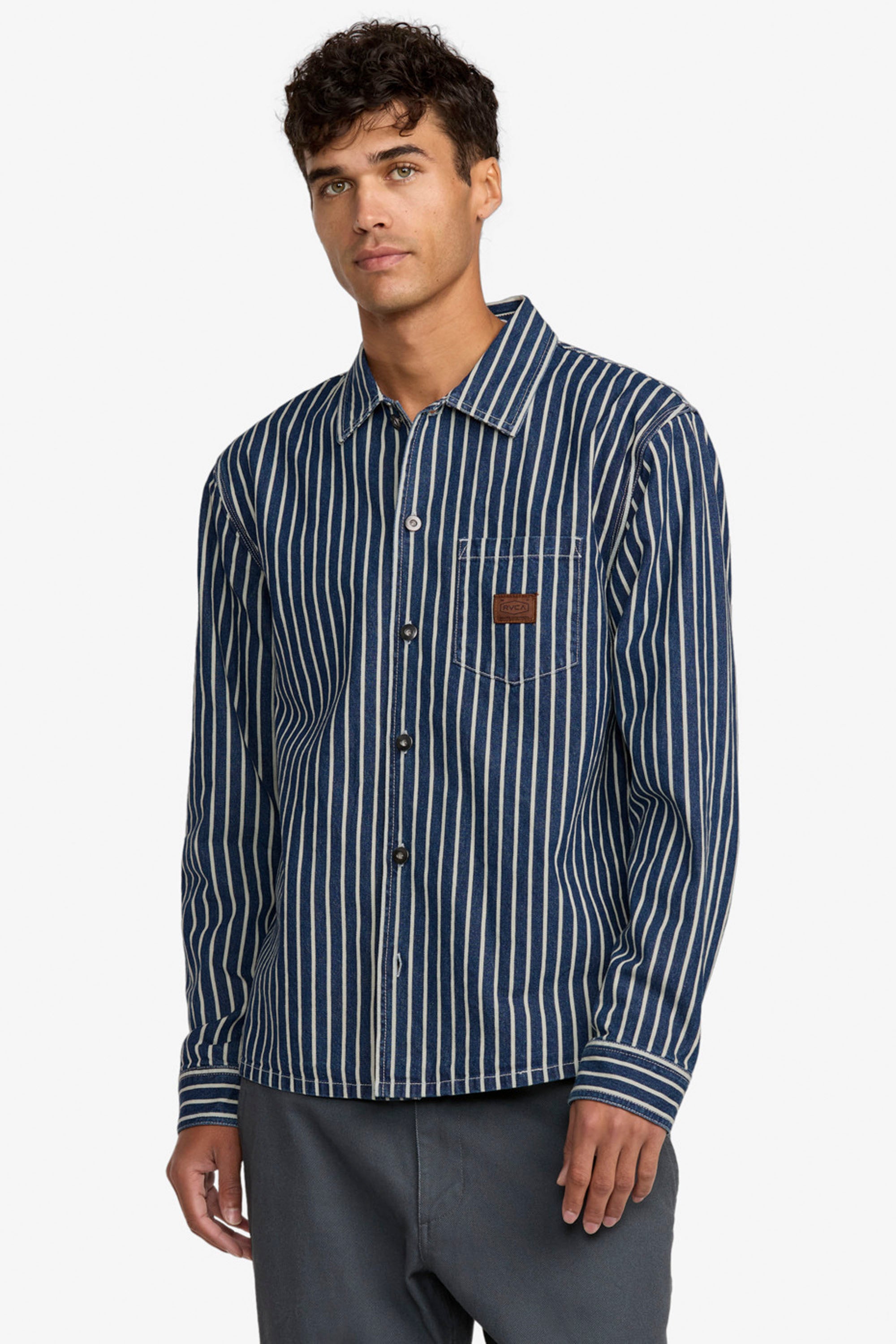 Happylifeshops RVCA canvas overshirt (Dayshift Hickory)