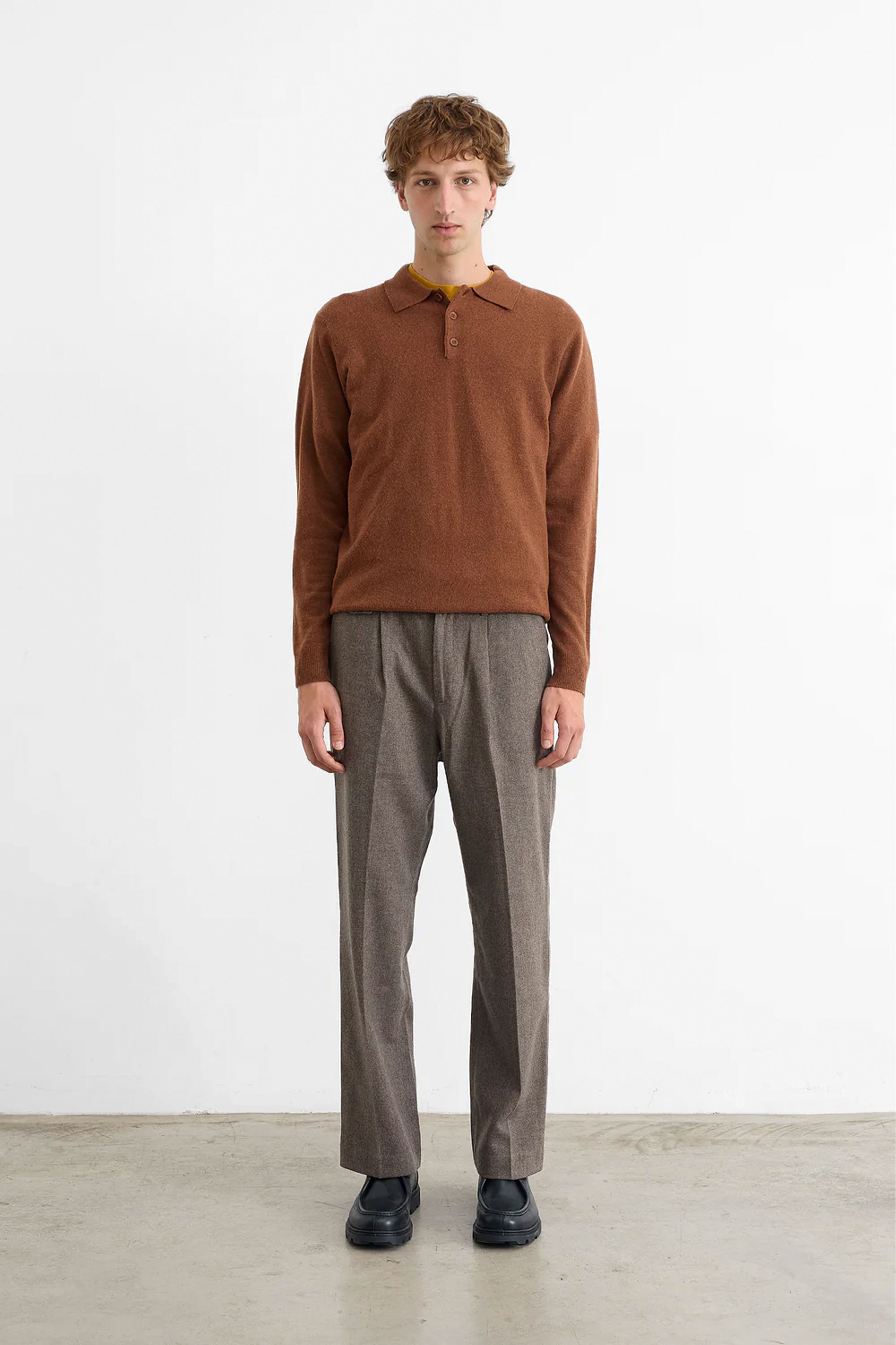 Pukas-Surf-Shop-Man-Polo-Edmmond-Wool-Polo-Plain-Chocolate-1