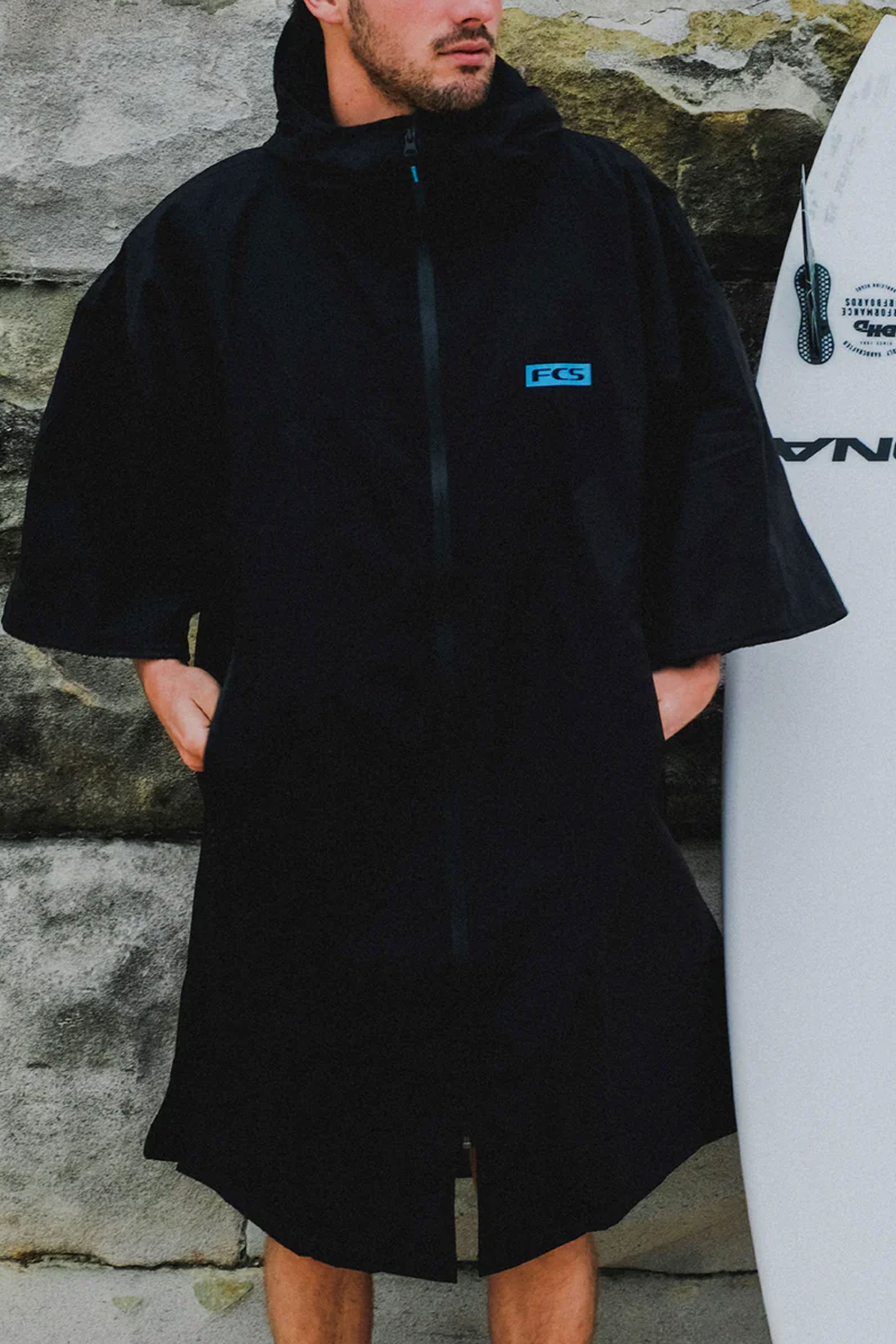 Happylifeshops Man Poncho FCS All Weather Poncho Black