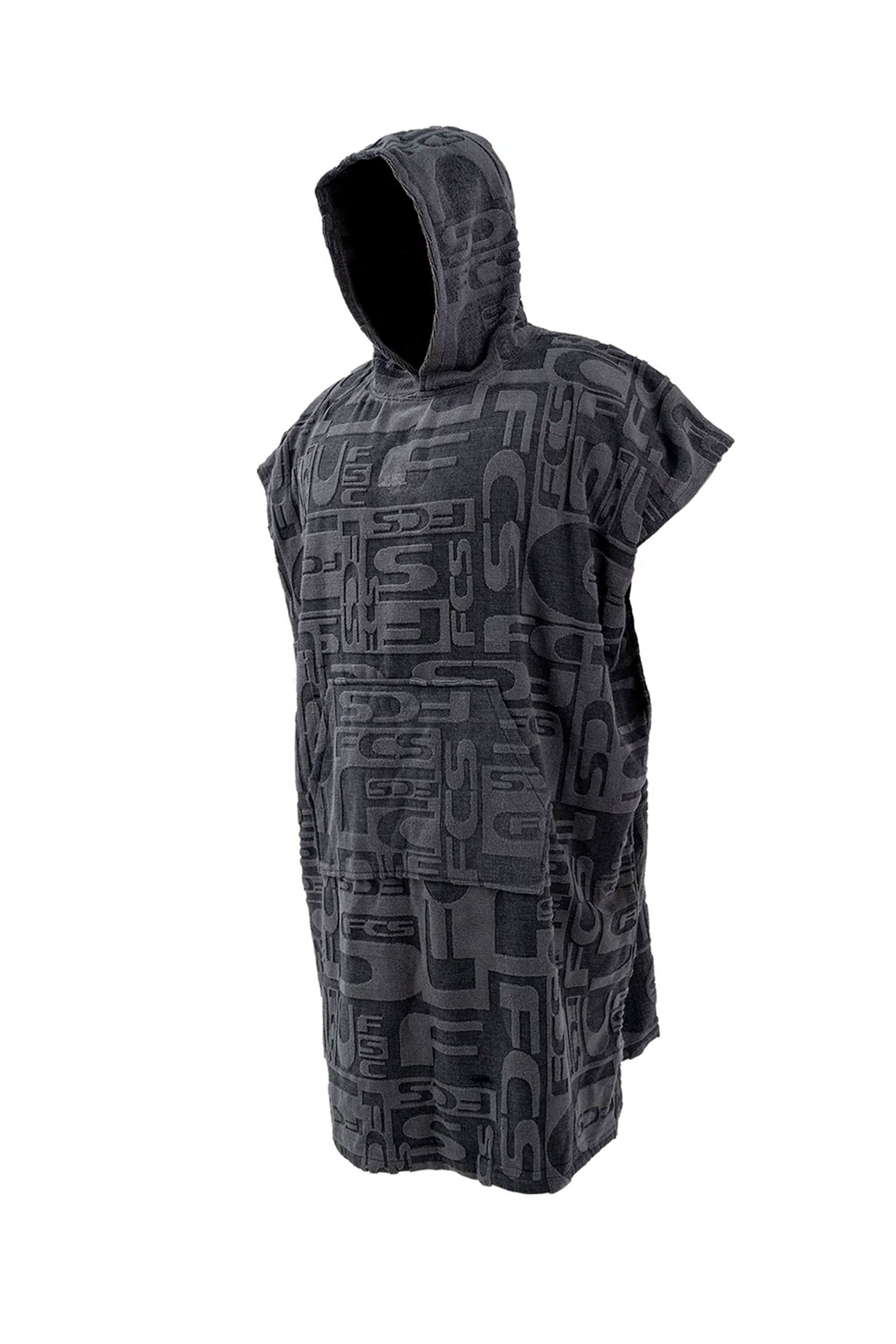 Happylifeshops Man Poncho FCS Towel Poncho Jacquard Charcoal