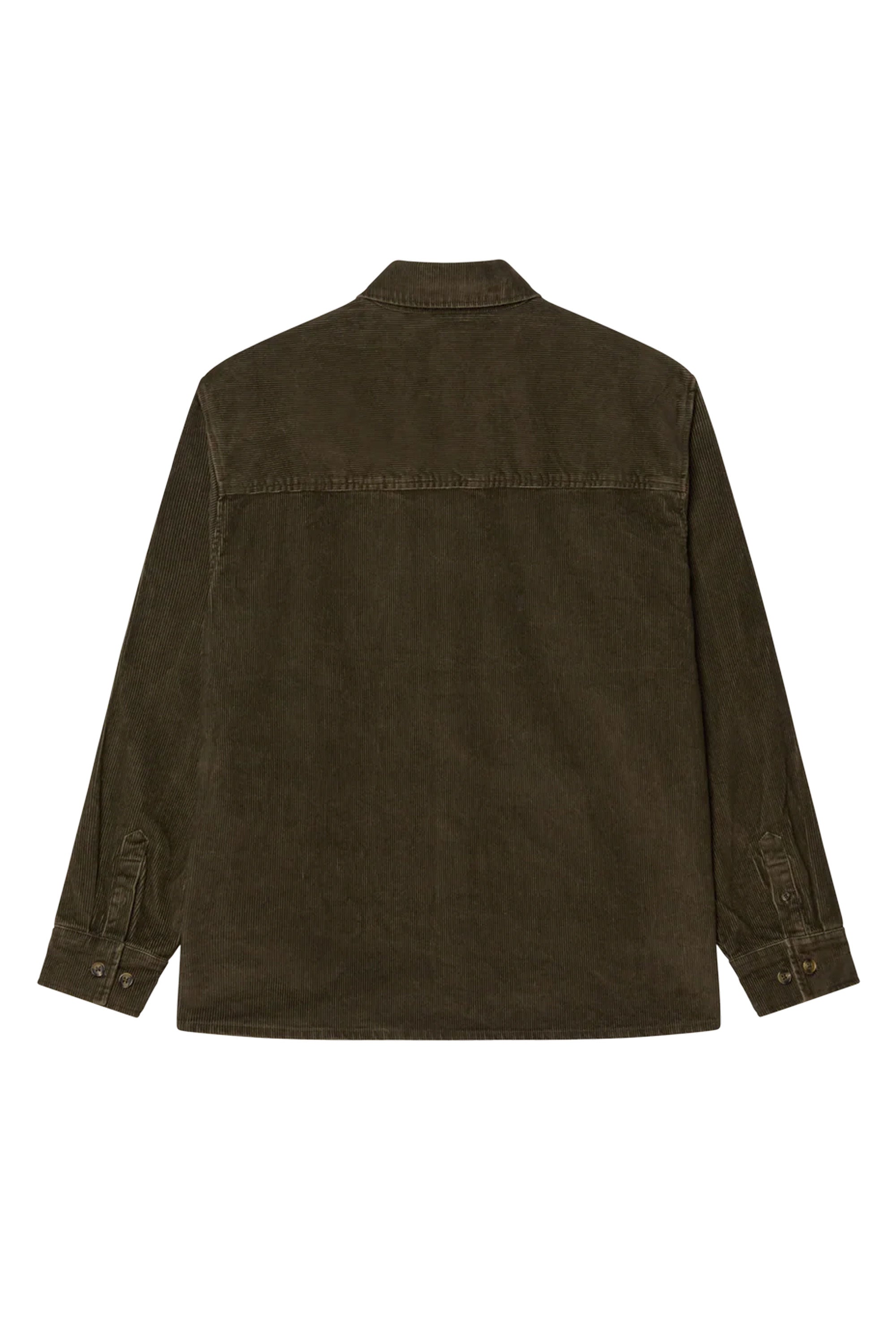 Obey corduroy shirt black olive faded wash man Happylifeshops