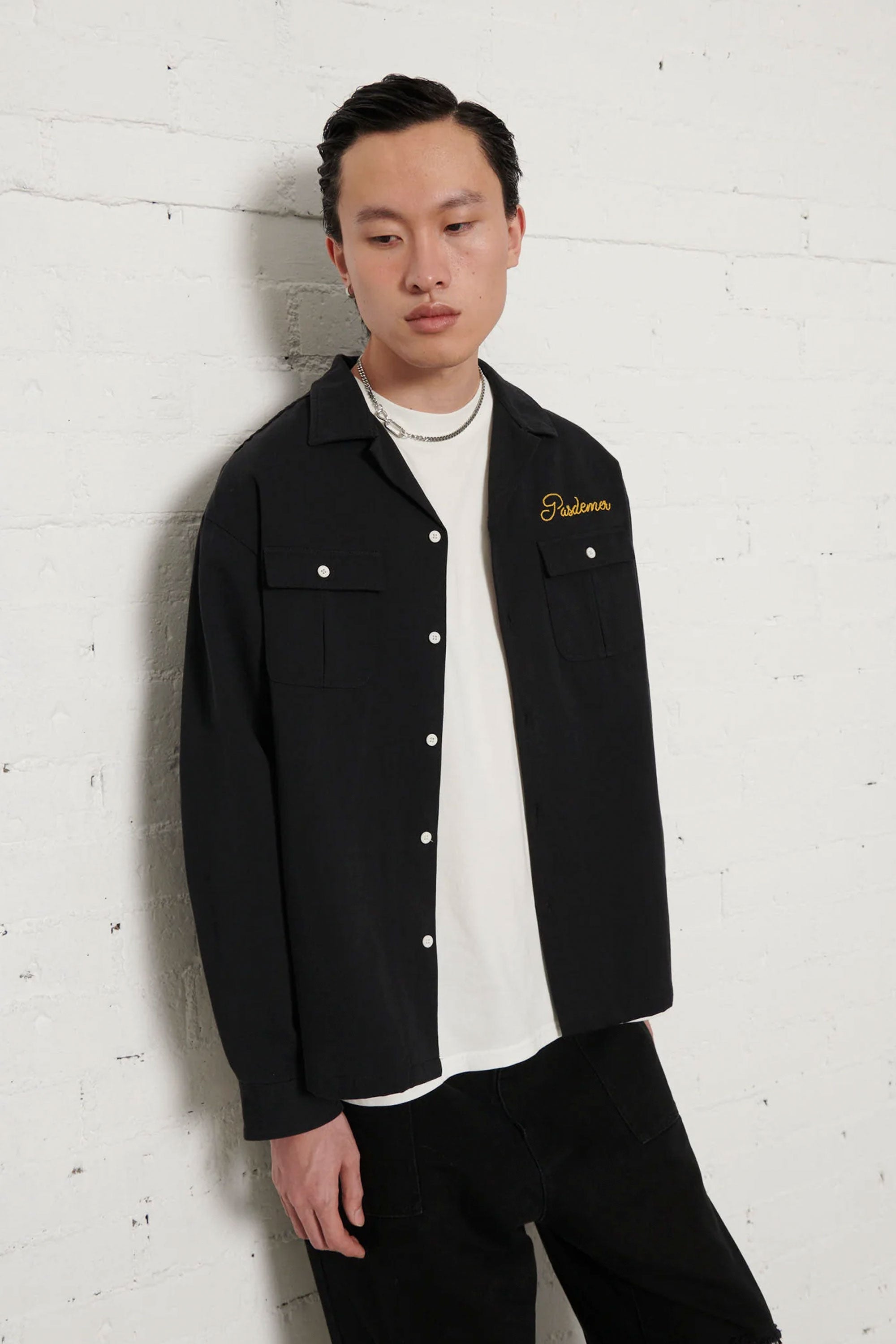 Happylifeshops Man Shirt Pas De Mer Bowling Black