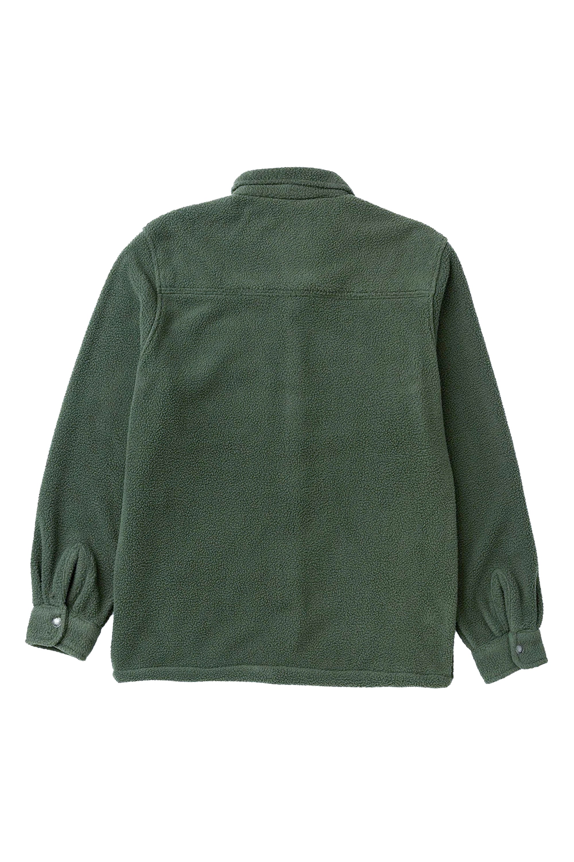 Vissla Happylifeshops Peaks Sherpa Solid Eco Shirt Vintage Green relaxed sherpa overshirt