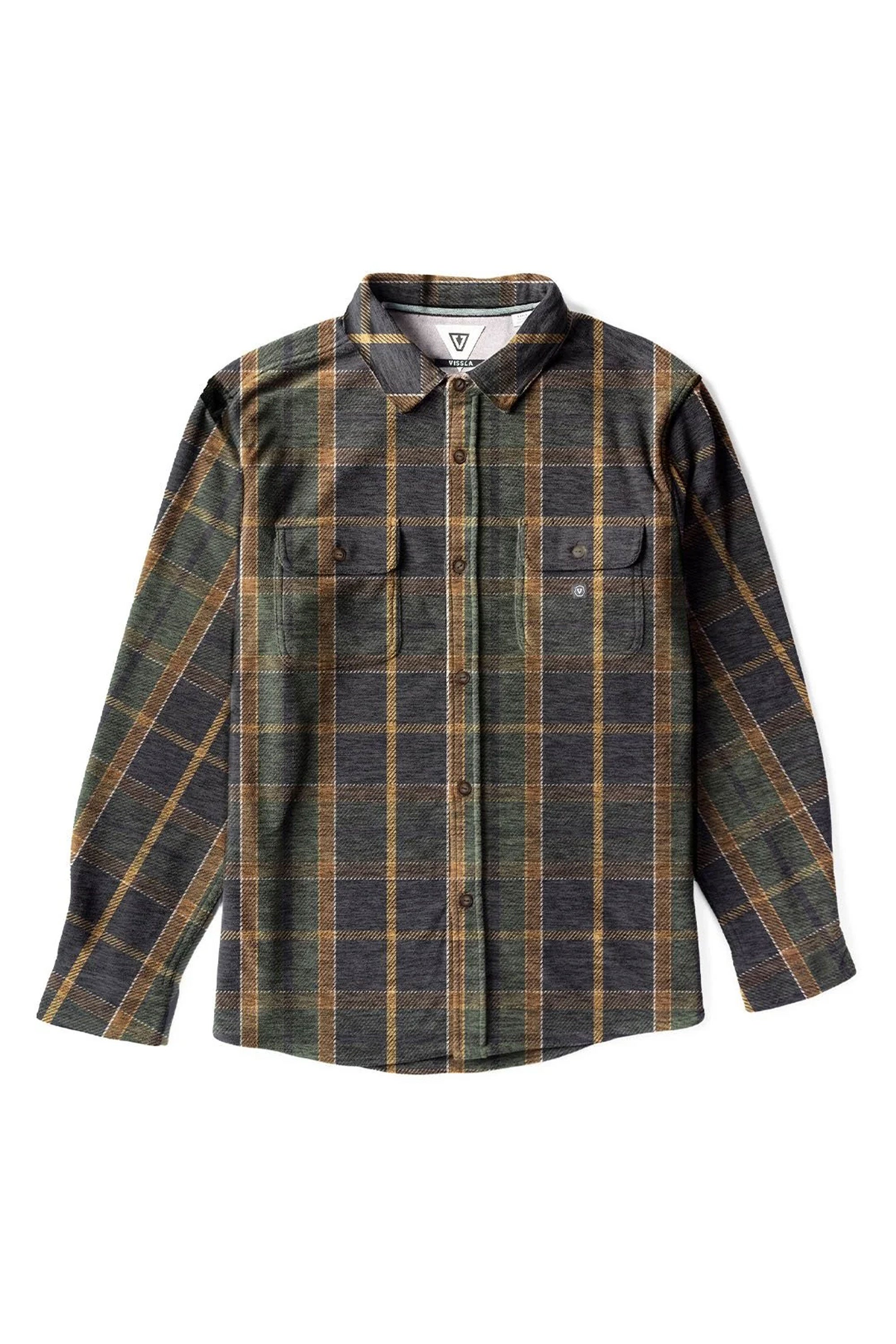 Vissla Happylifeshops Eco-ZY Polar Flannel Dark Olive relaxed fit plush layers