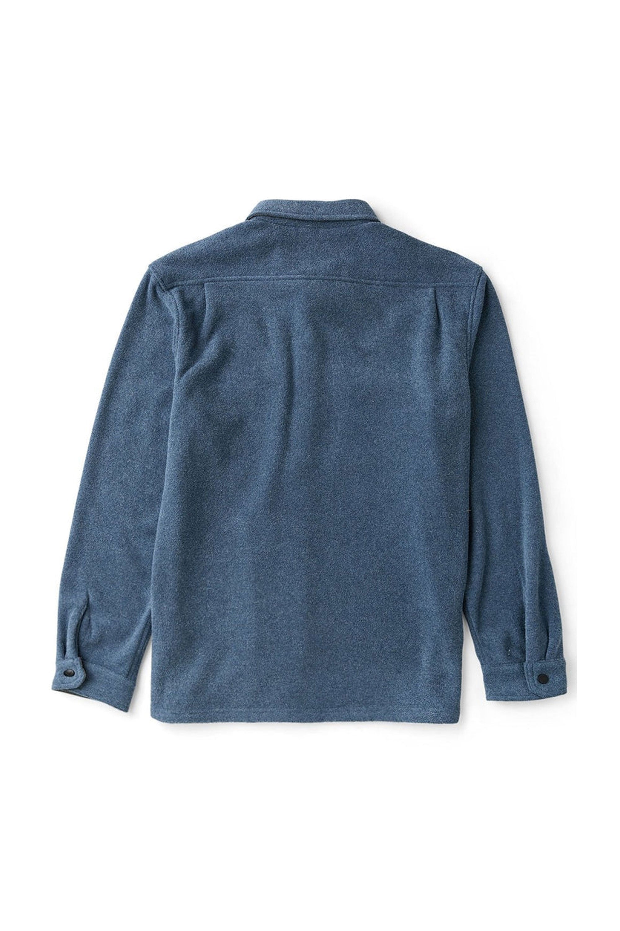 Vissla Happylifeshops Looper Terry Eco LS Shirt Dark Denim relaxed textured shirt