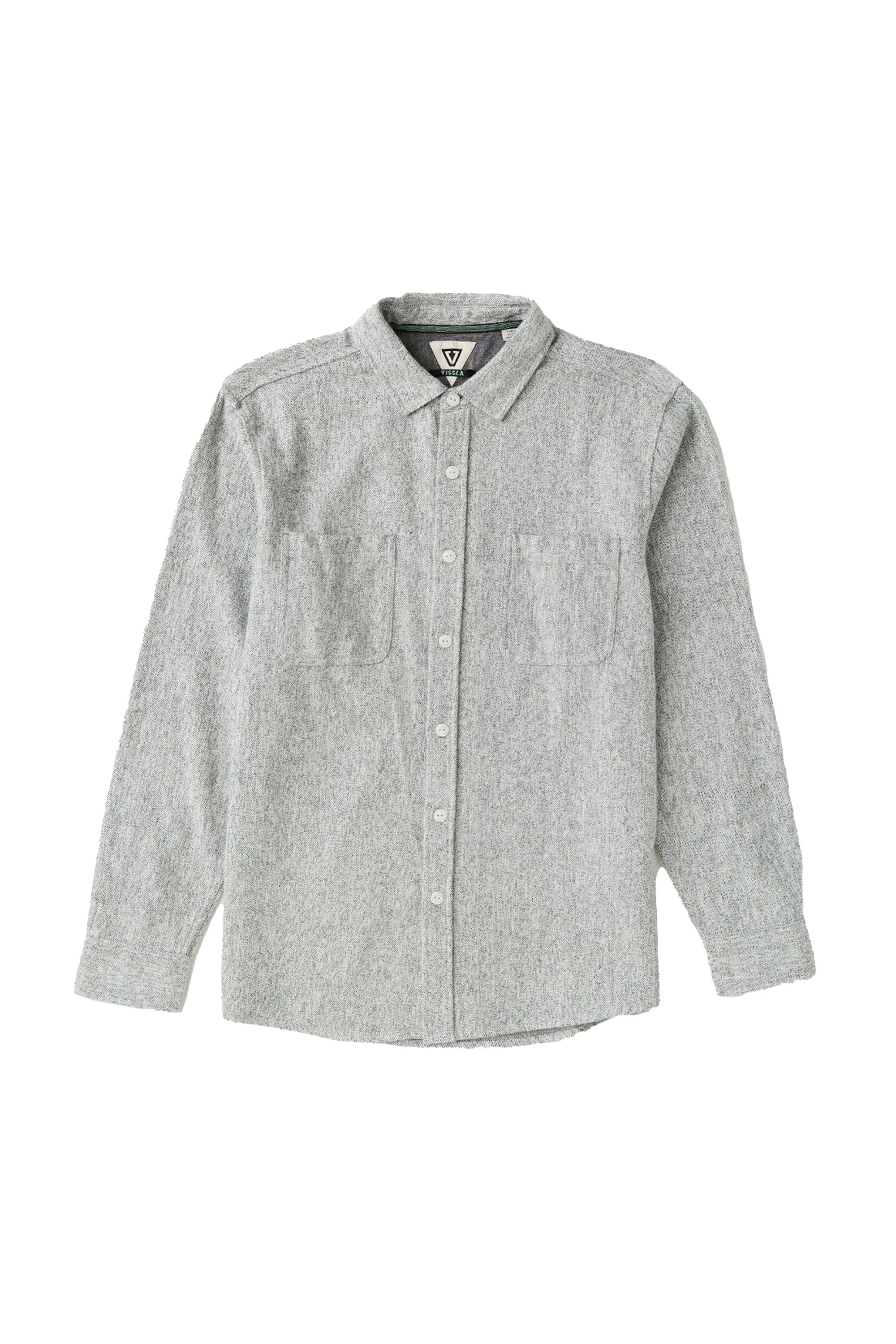 Vissla Happylifeshops Shaper Eco LS Flannel Phantom relaxed fit chest pockets