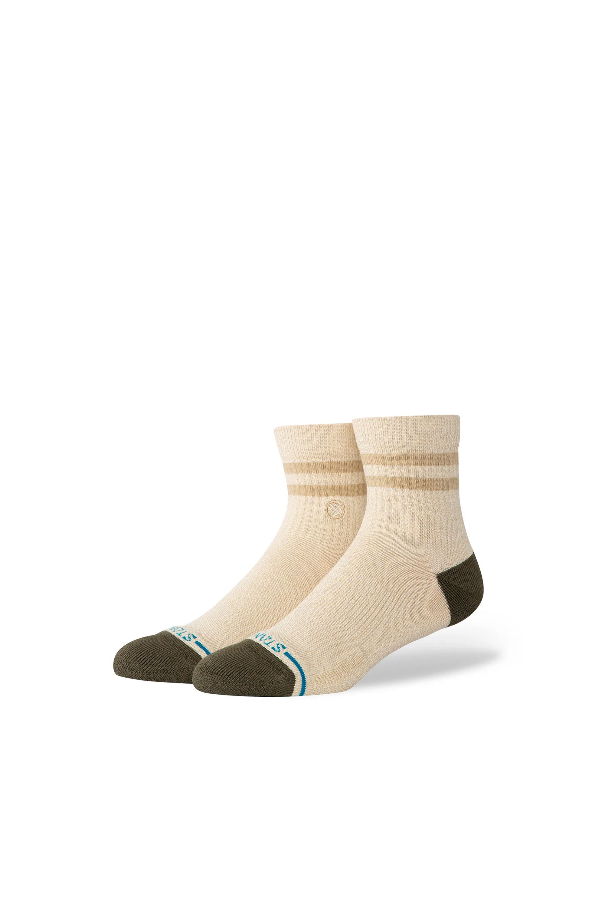 Happylifeshops Stance Marled Stripe Quarter Socks in Ivory