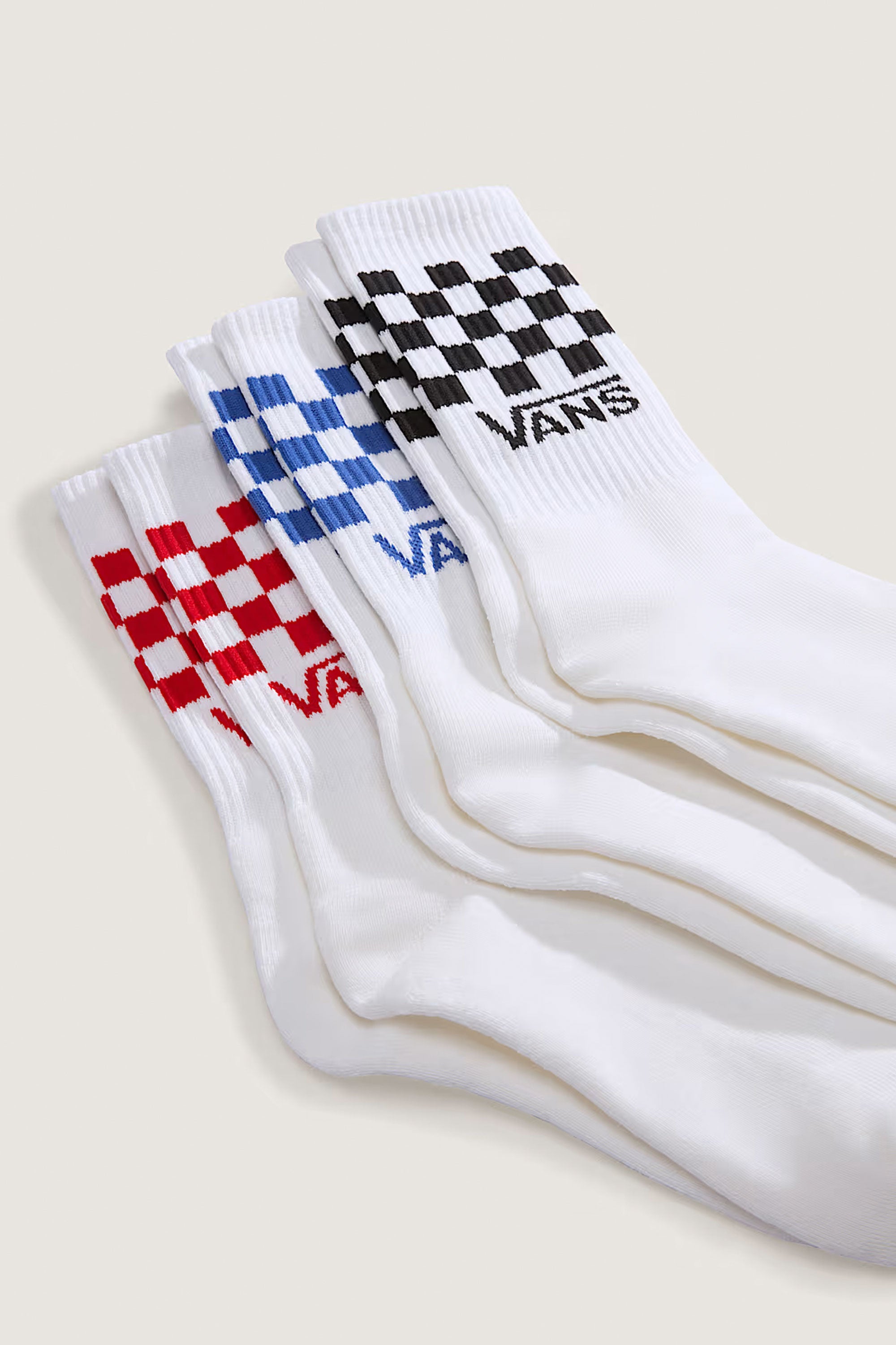 Happylifeshops Vans Classic Check Crew Socks 3-Pack in White