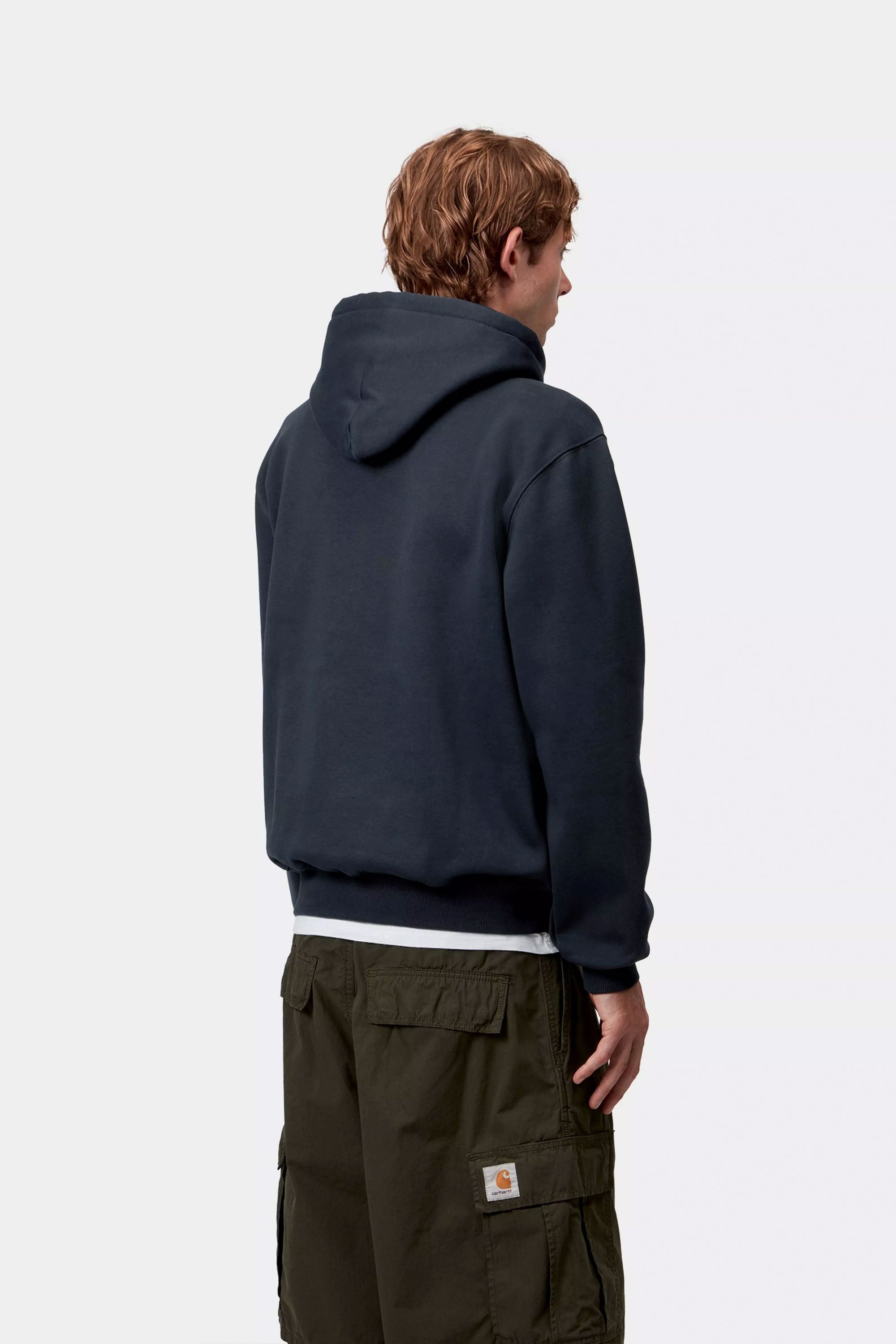Happylifeshops Carhartt WIP hooded pullover sweatshirt in Deep Night and Palisander