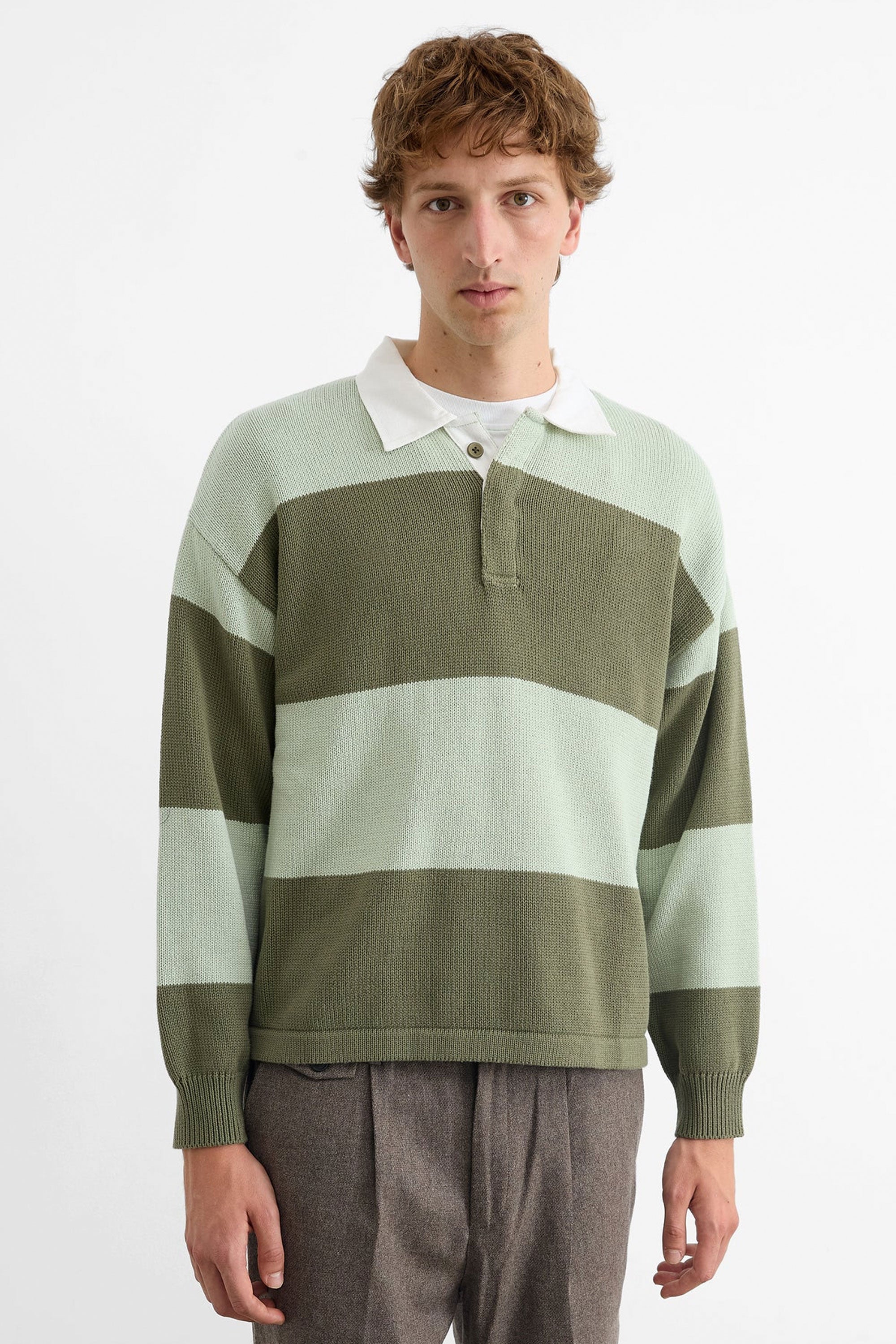 Happylifeshops Man Sweat Edmmond Undercover Polo Plain Khaki