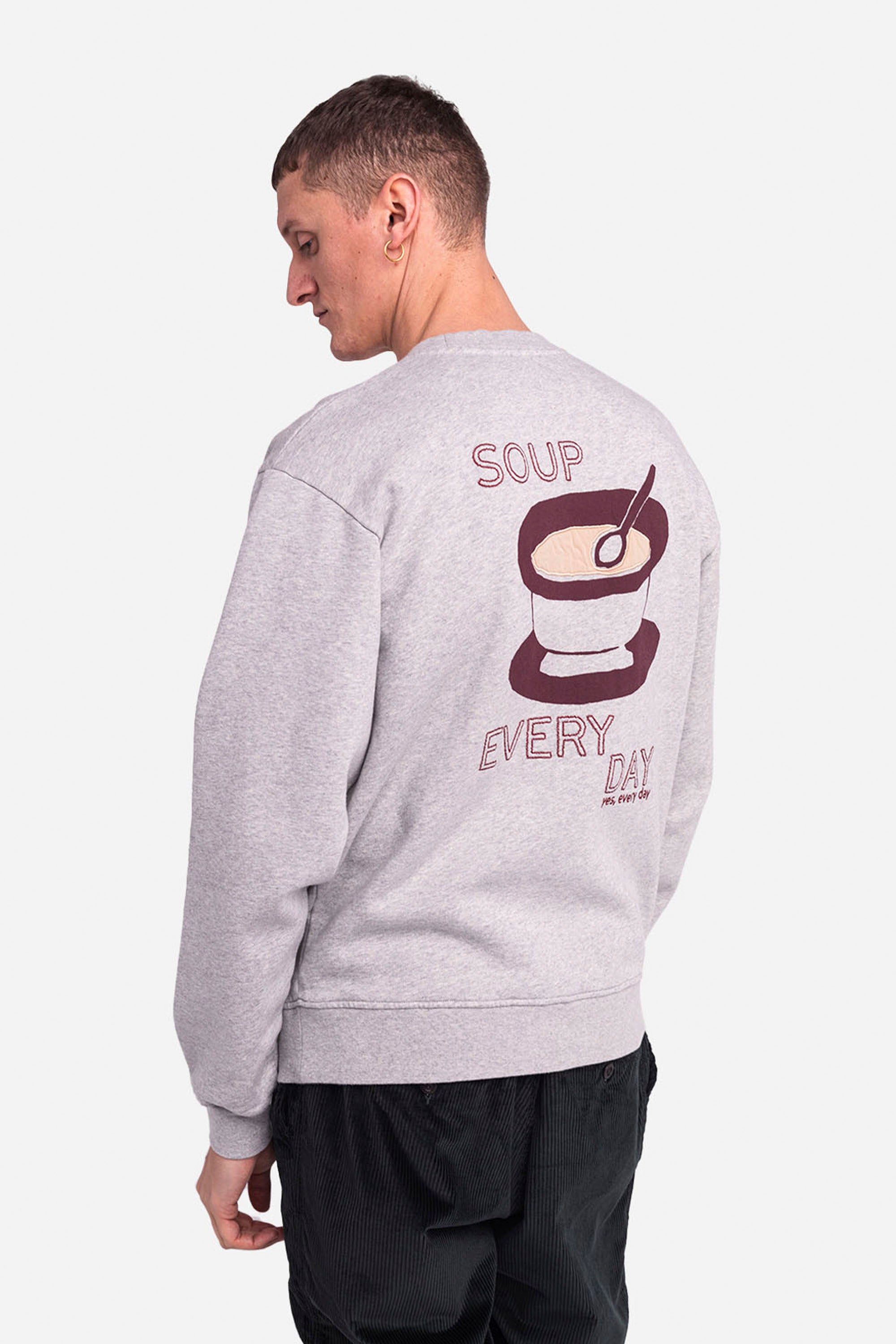 Happylifeshops mottled grey textured sweatshirt relaxed fit cozy style