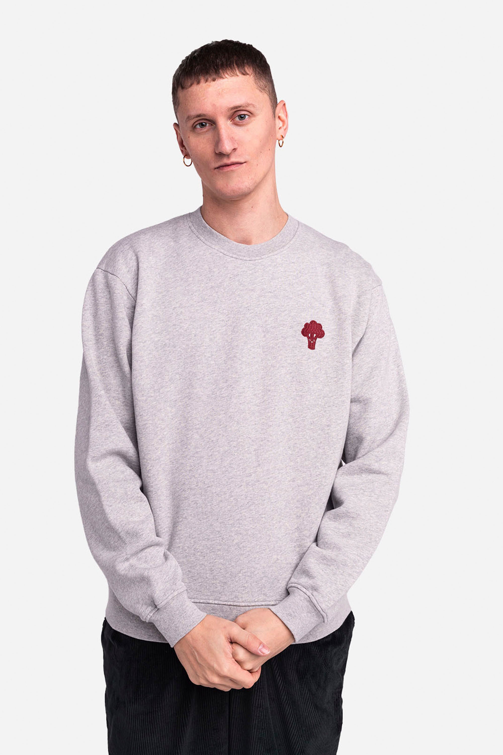 Happylifeshops mottled grey textured sweatshirt relaxed fit cozy style