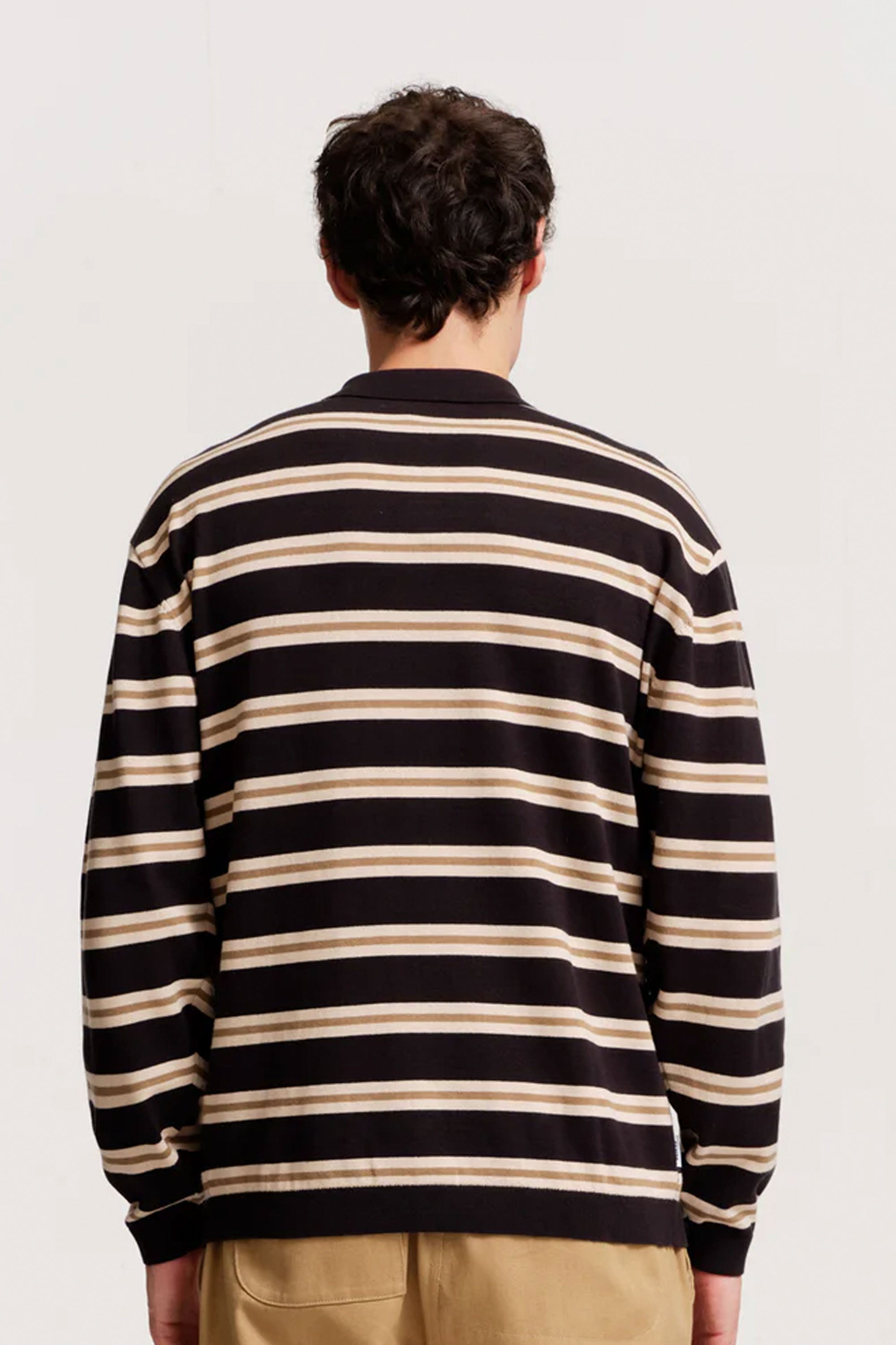 Happylifeshops Man Sweat Parlez Aspen Ls Polo Knit BLack