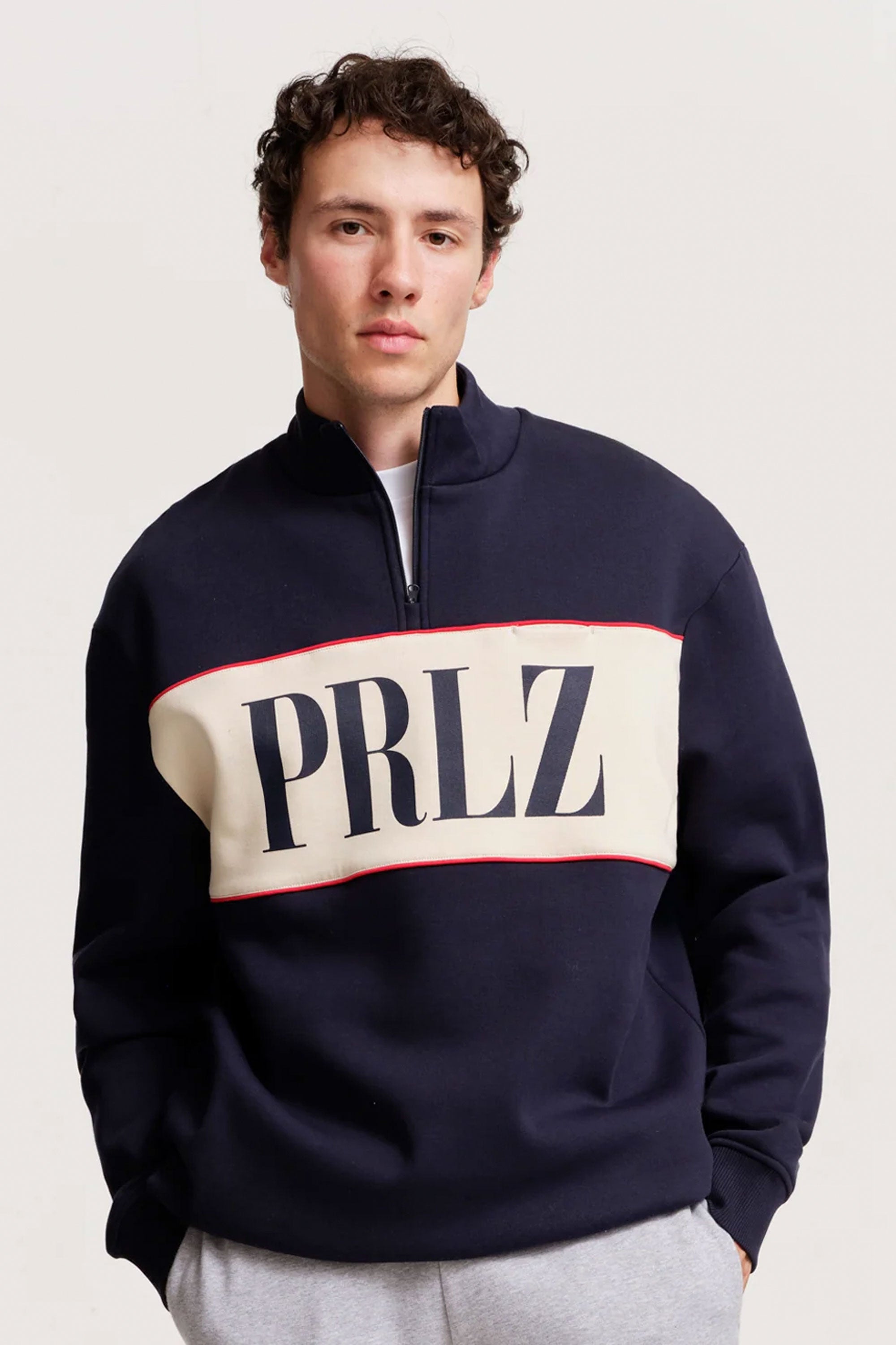 Happylifeshops Man Sweat Parlez Horizon Quarter Zip Midnight