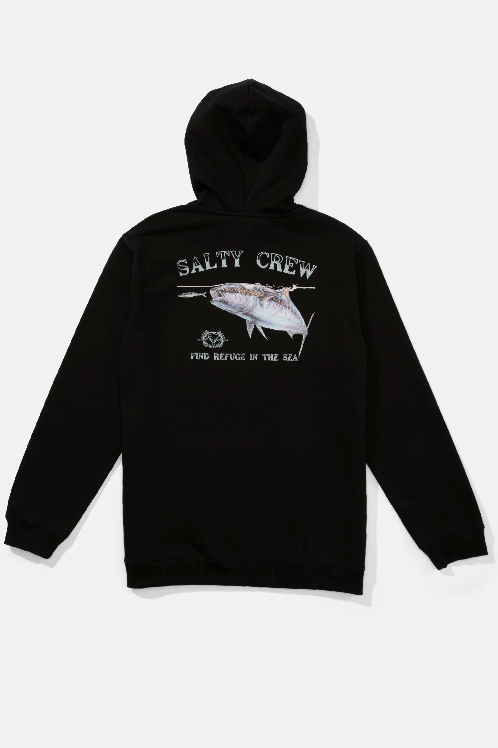 Happylifeshops Salty Crew hooded fleece pullover in black