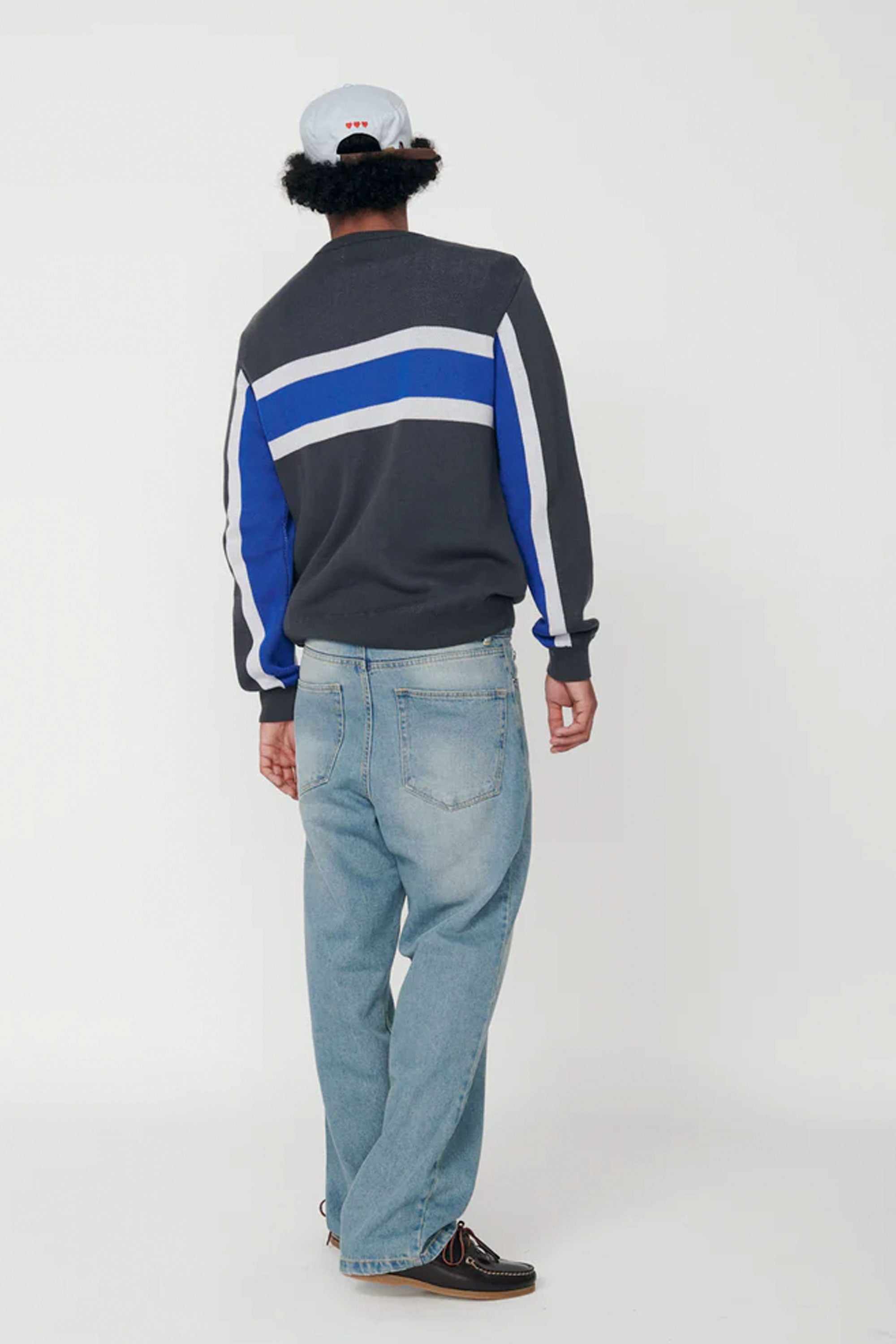 Happylifeshops Man Sweat WANF Stripes Black Sweater Black