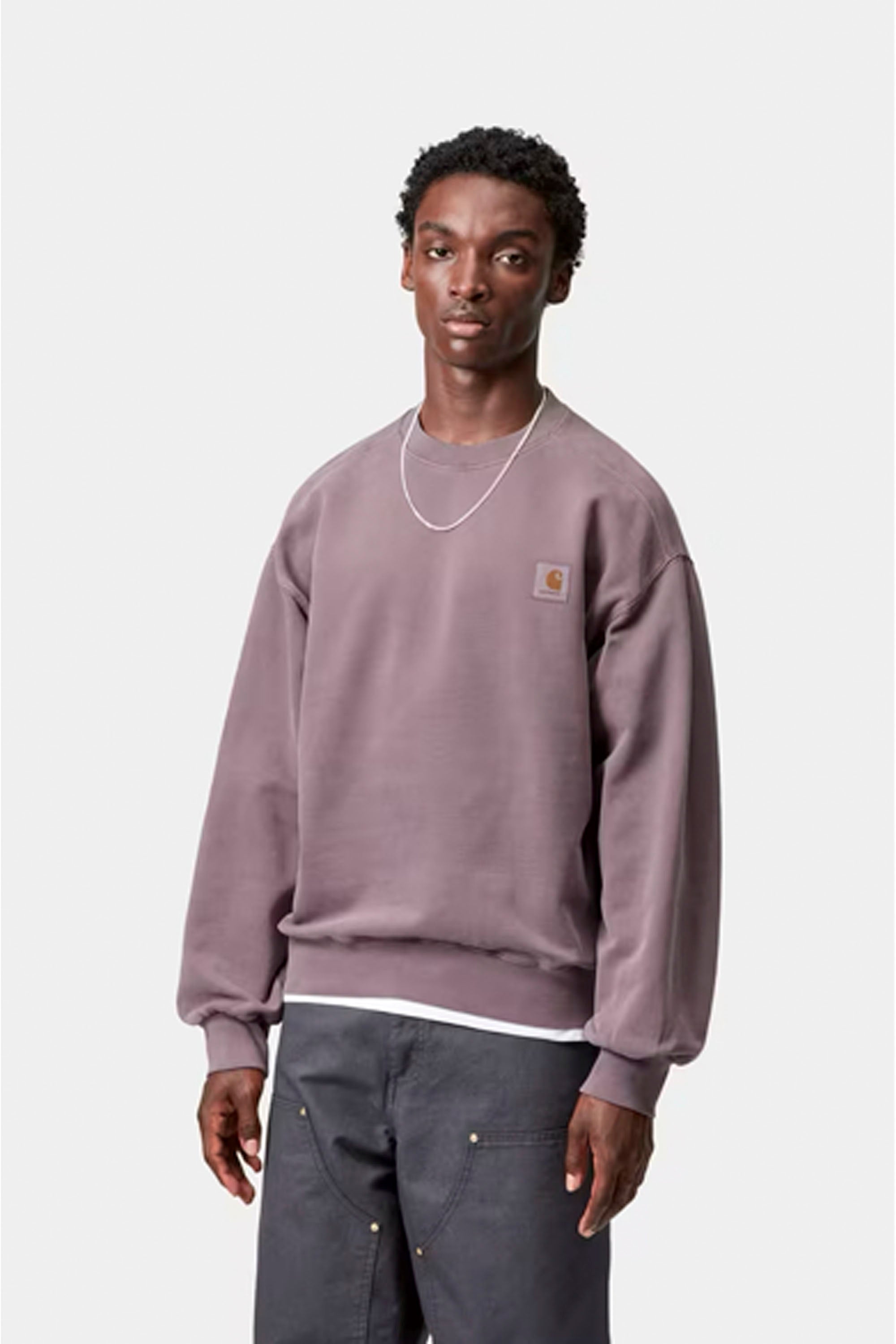 Happylifeshops Carhartt WIP Vista Sweatshirt in Phlox Garment Dyed